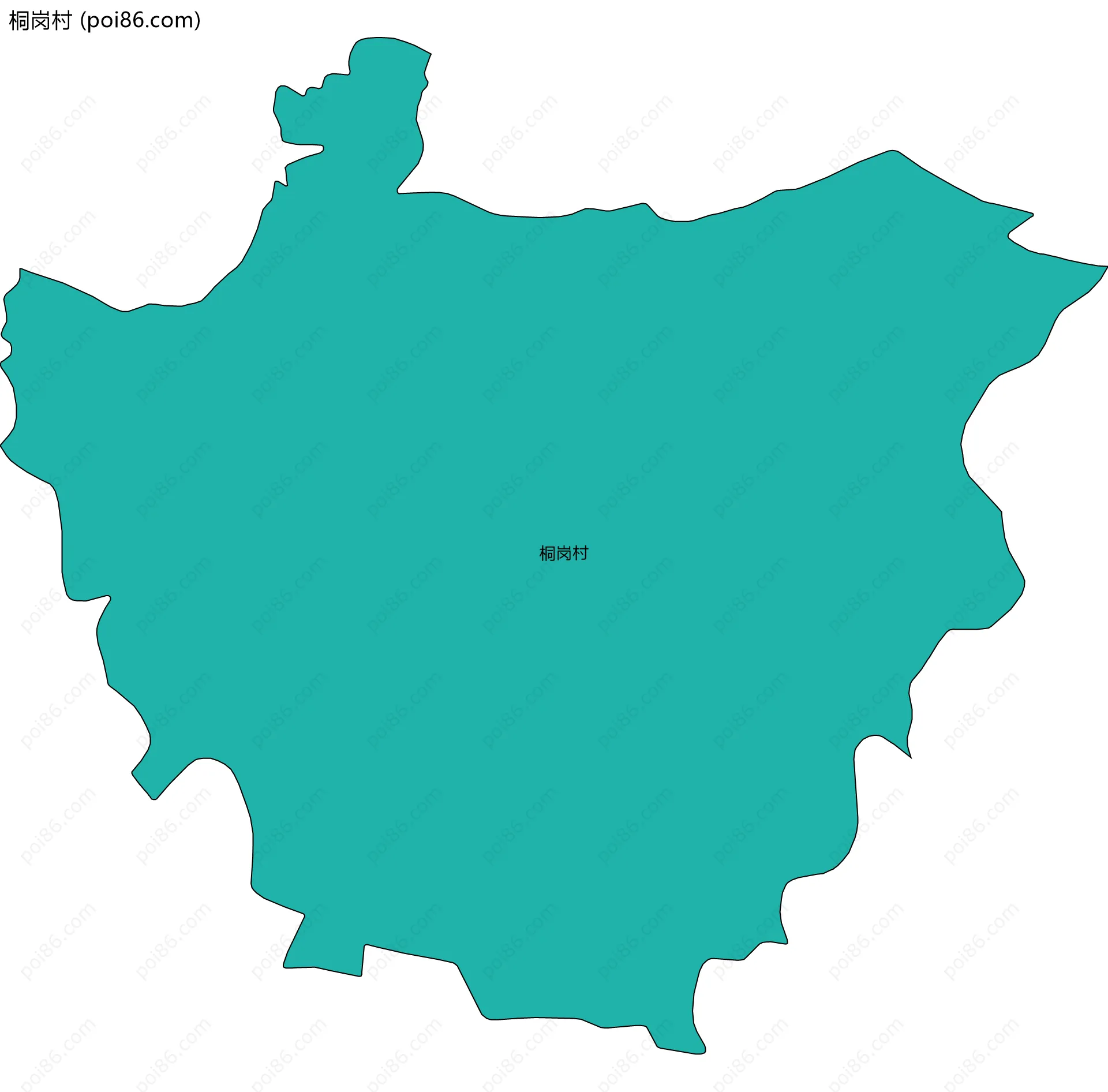 桐岗村边界地图