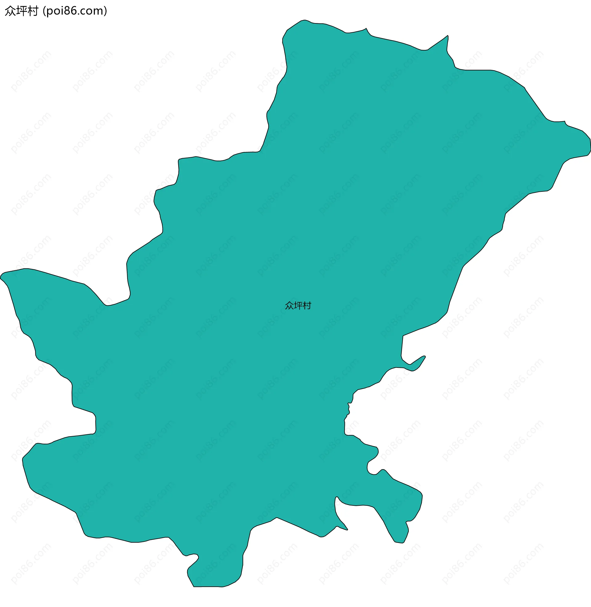 众坪村边界地图