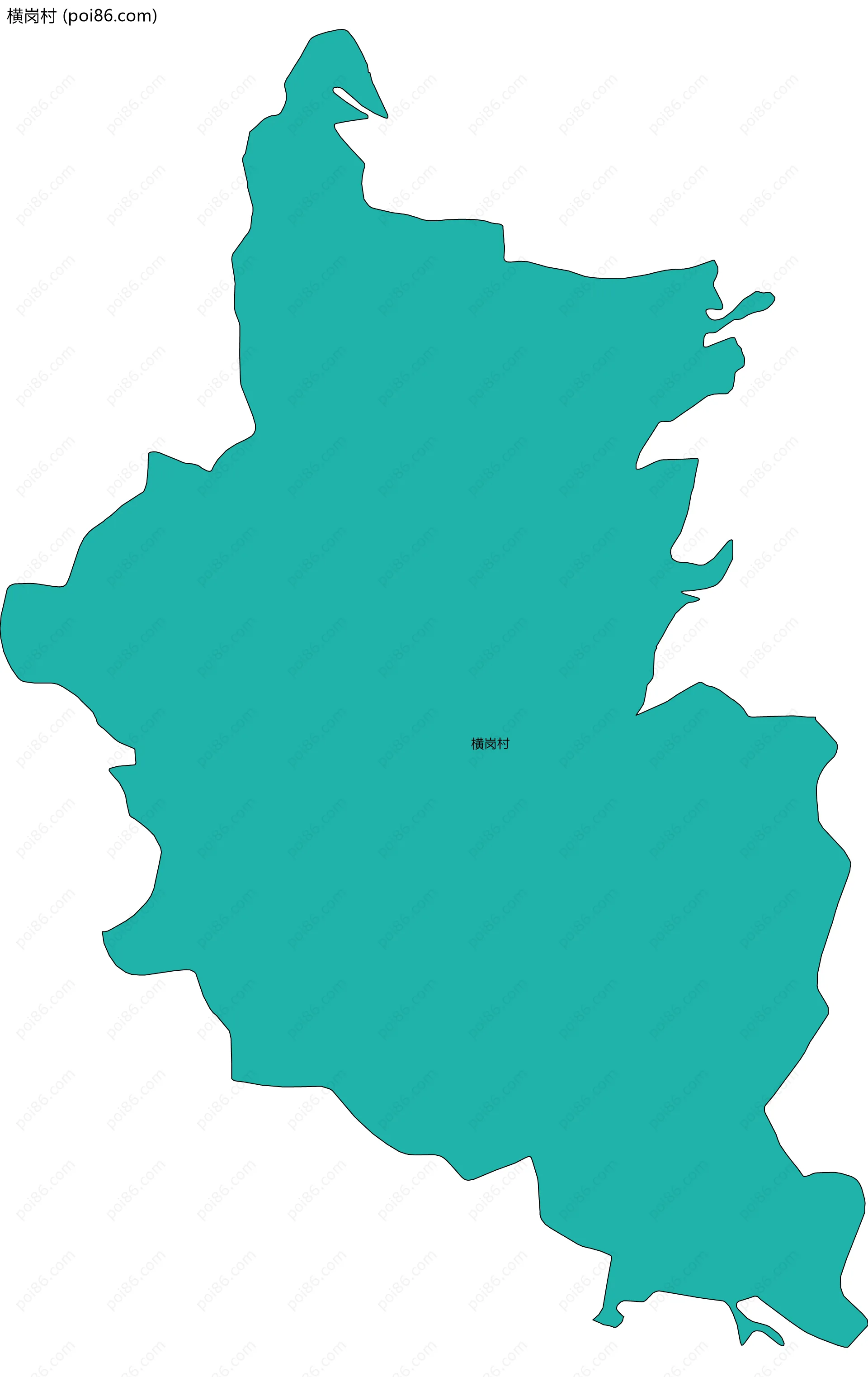 横岗村边界地图