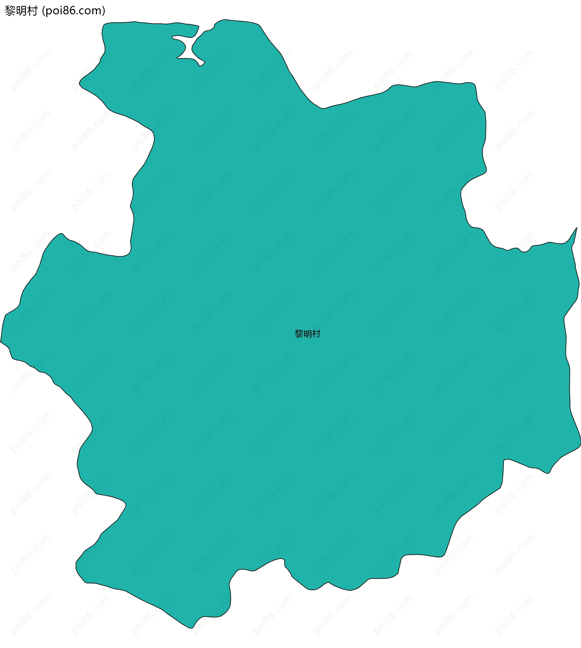 黎明村边界地图