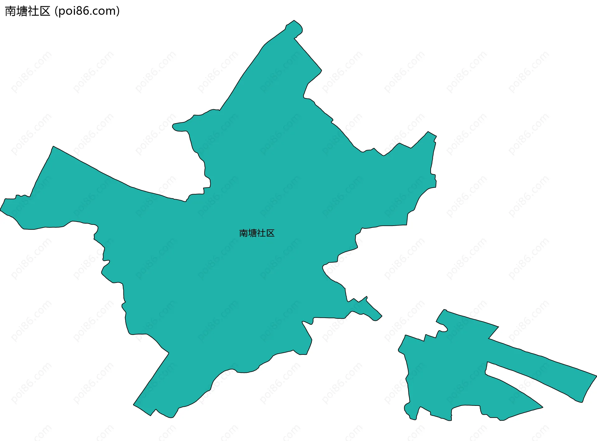 南塘社区边界地图