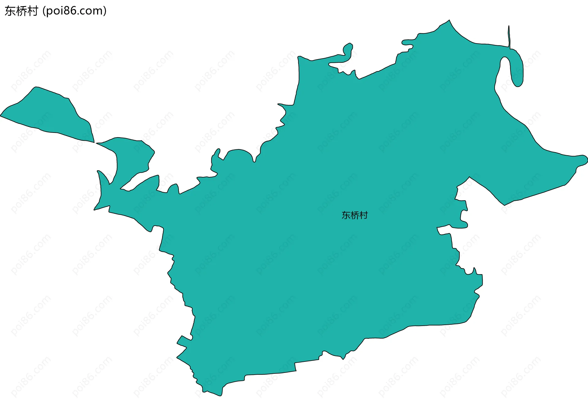 东桥村边界地图