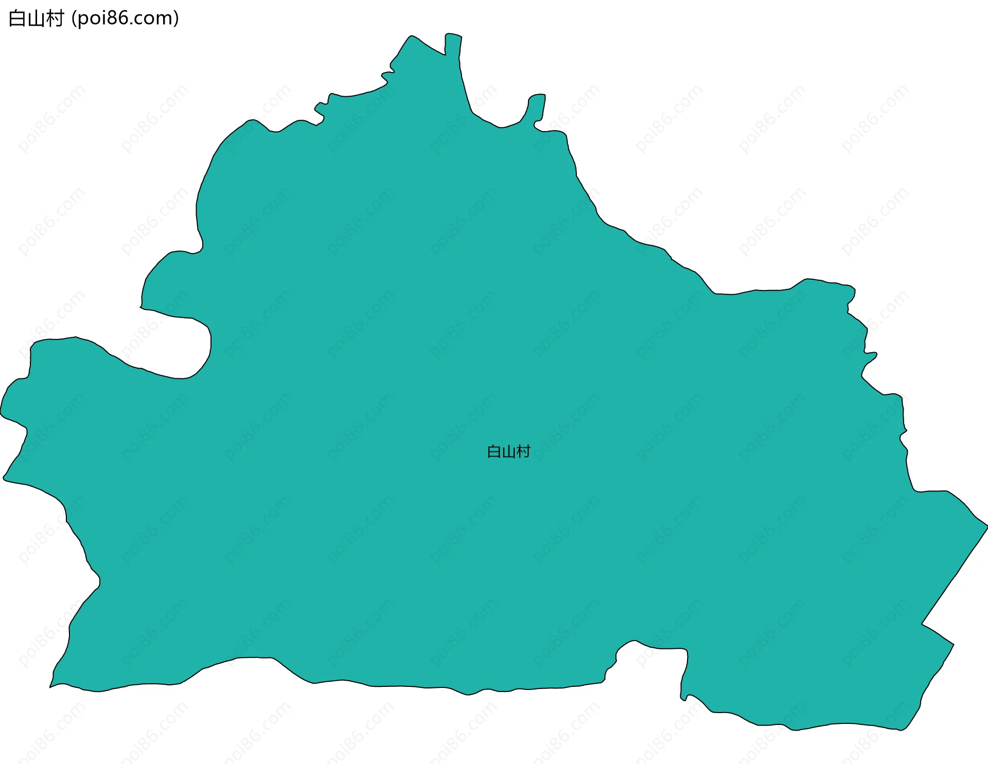 白山村边界地图
