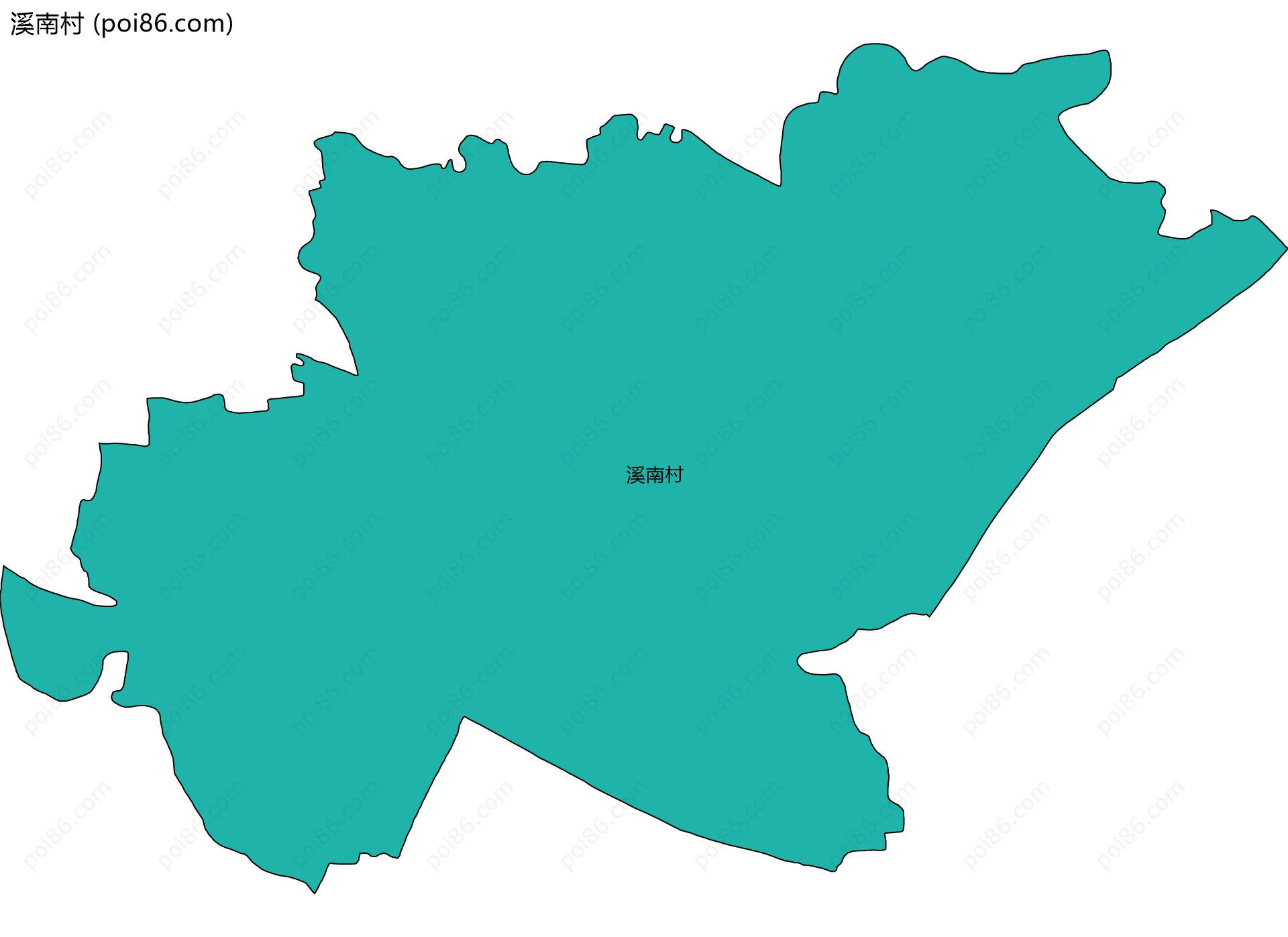 溪南村边界地图