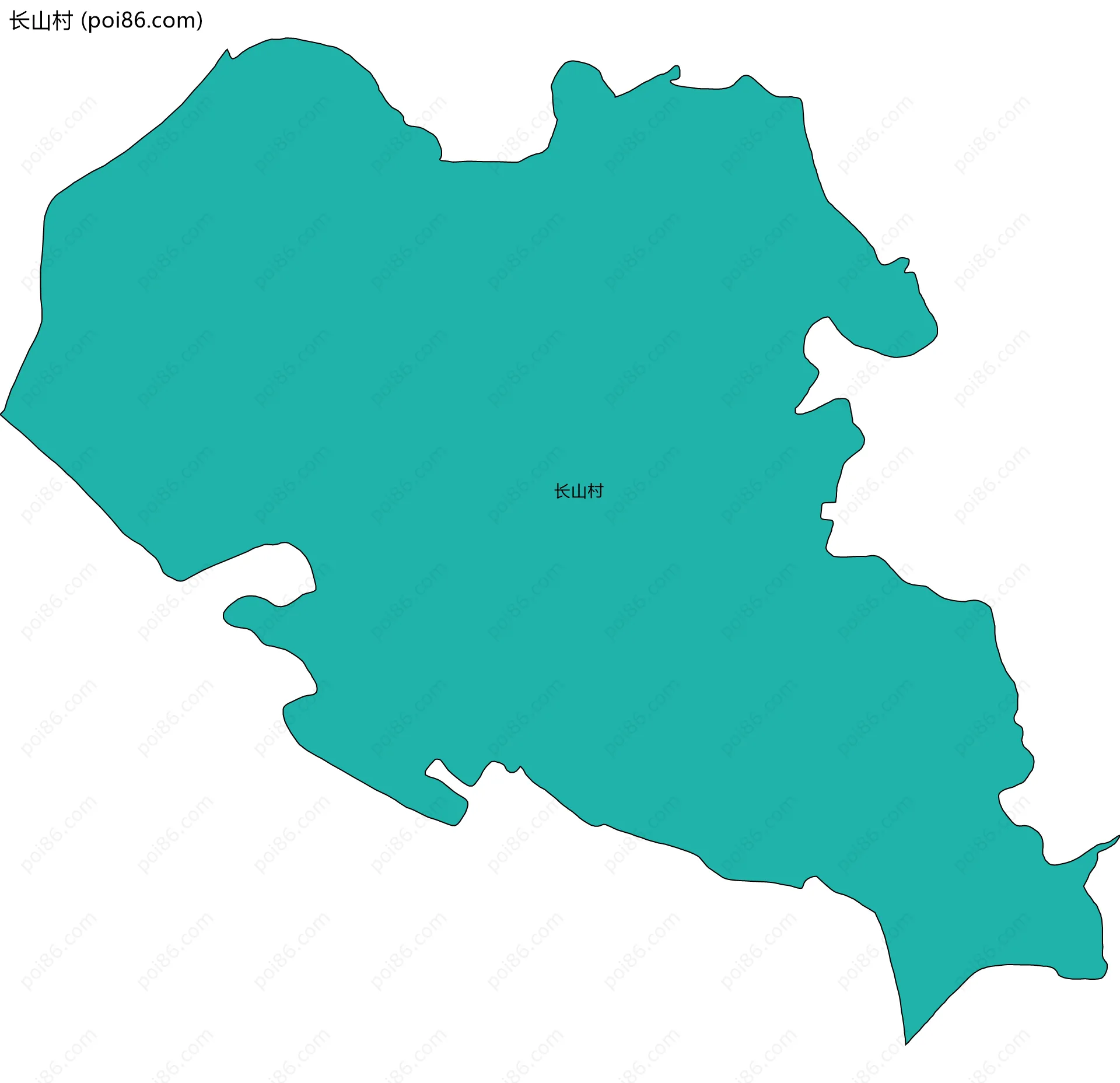 长山村边界地图