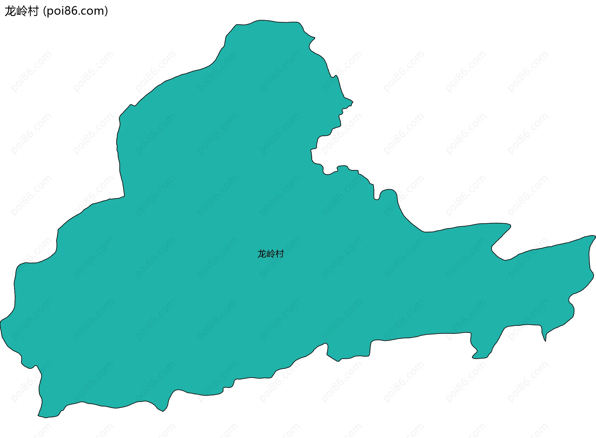 龙岭村边界地图