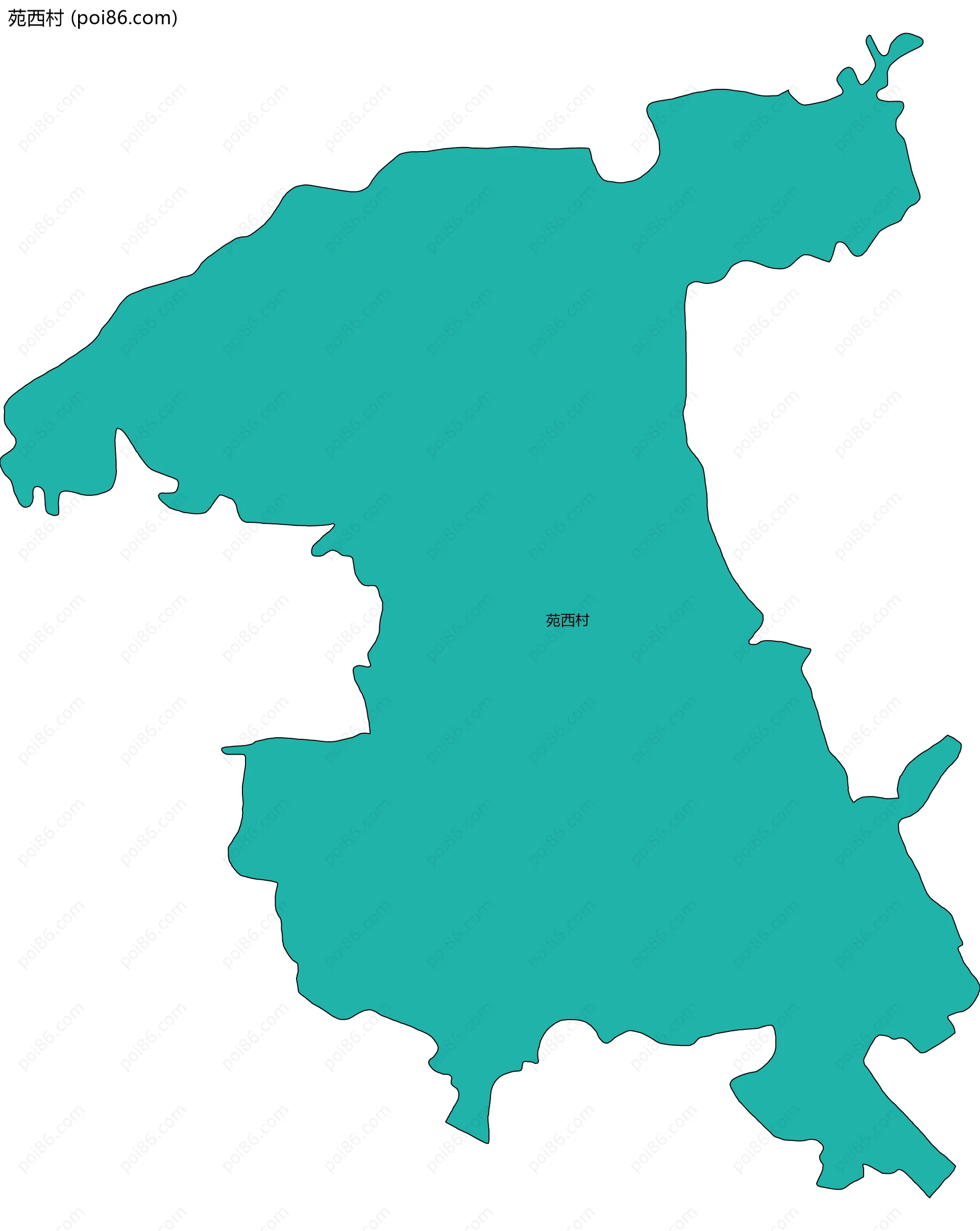 苑西村边界地图