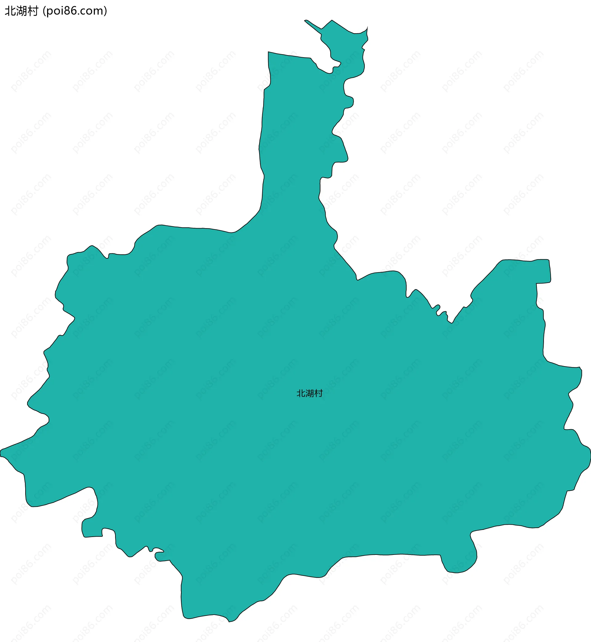 北湖村边界地图