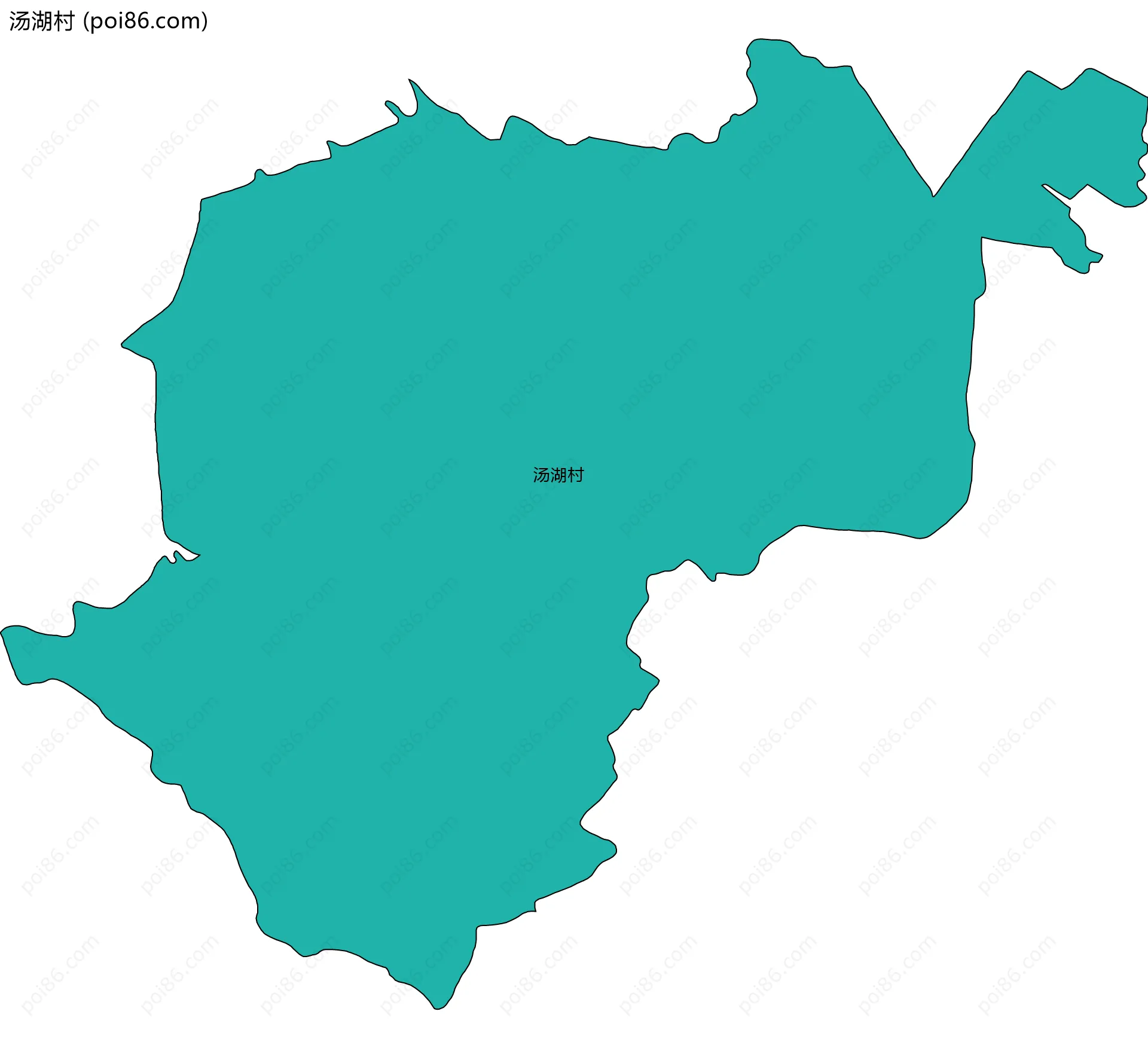 汤湖村边界地图