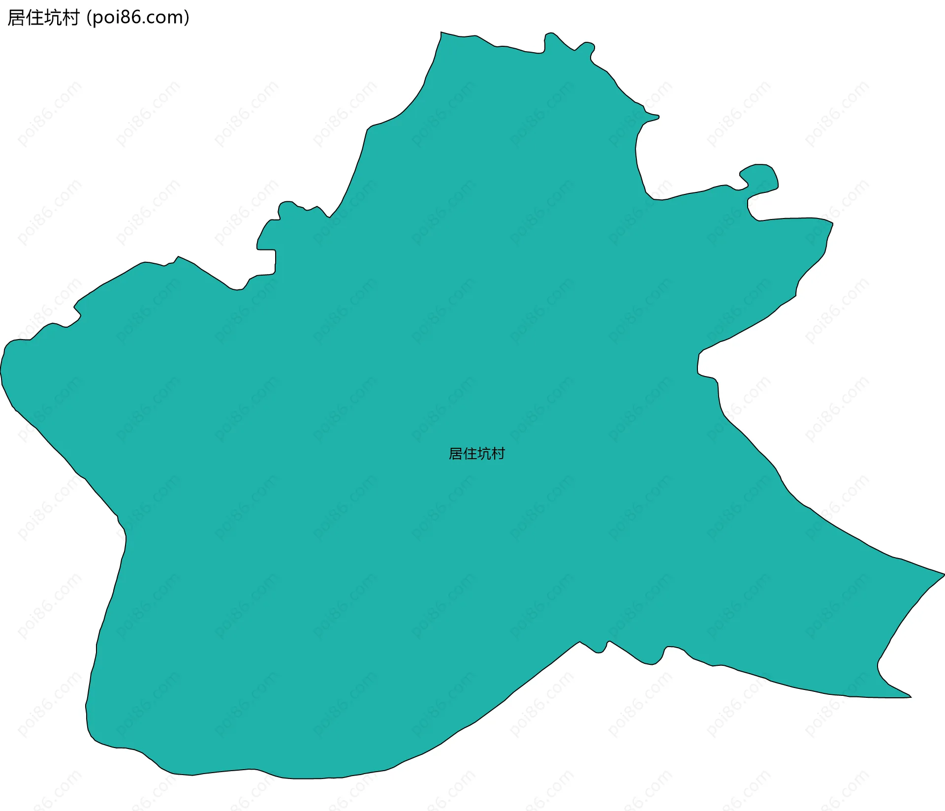 居住坑村边界地图