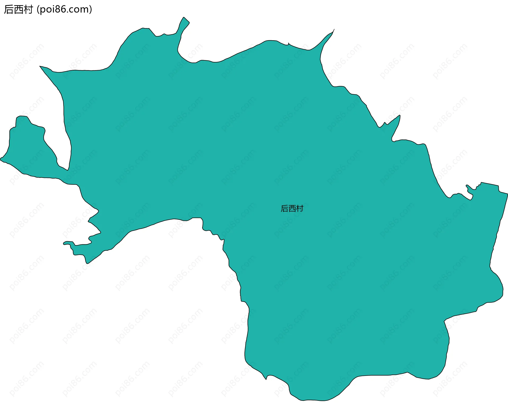 后西村边界地图