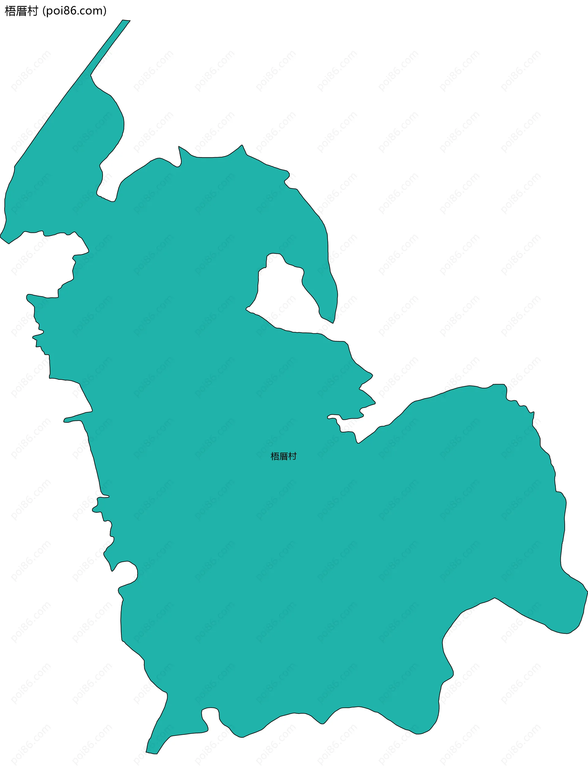 梧厝村边界地图