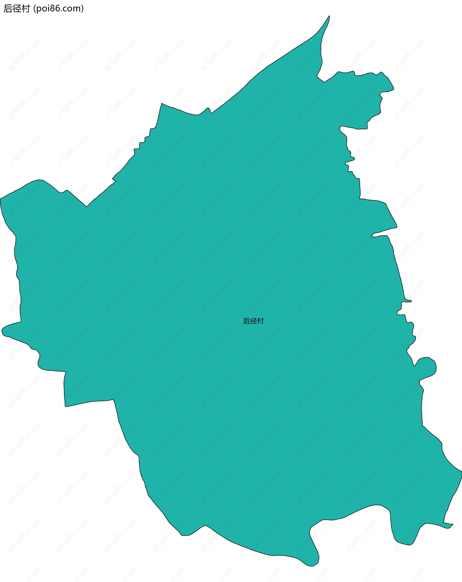 后径村边界地图