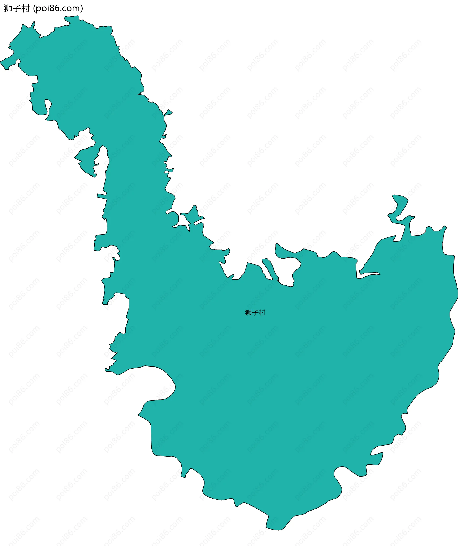 狮子村边界地图