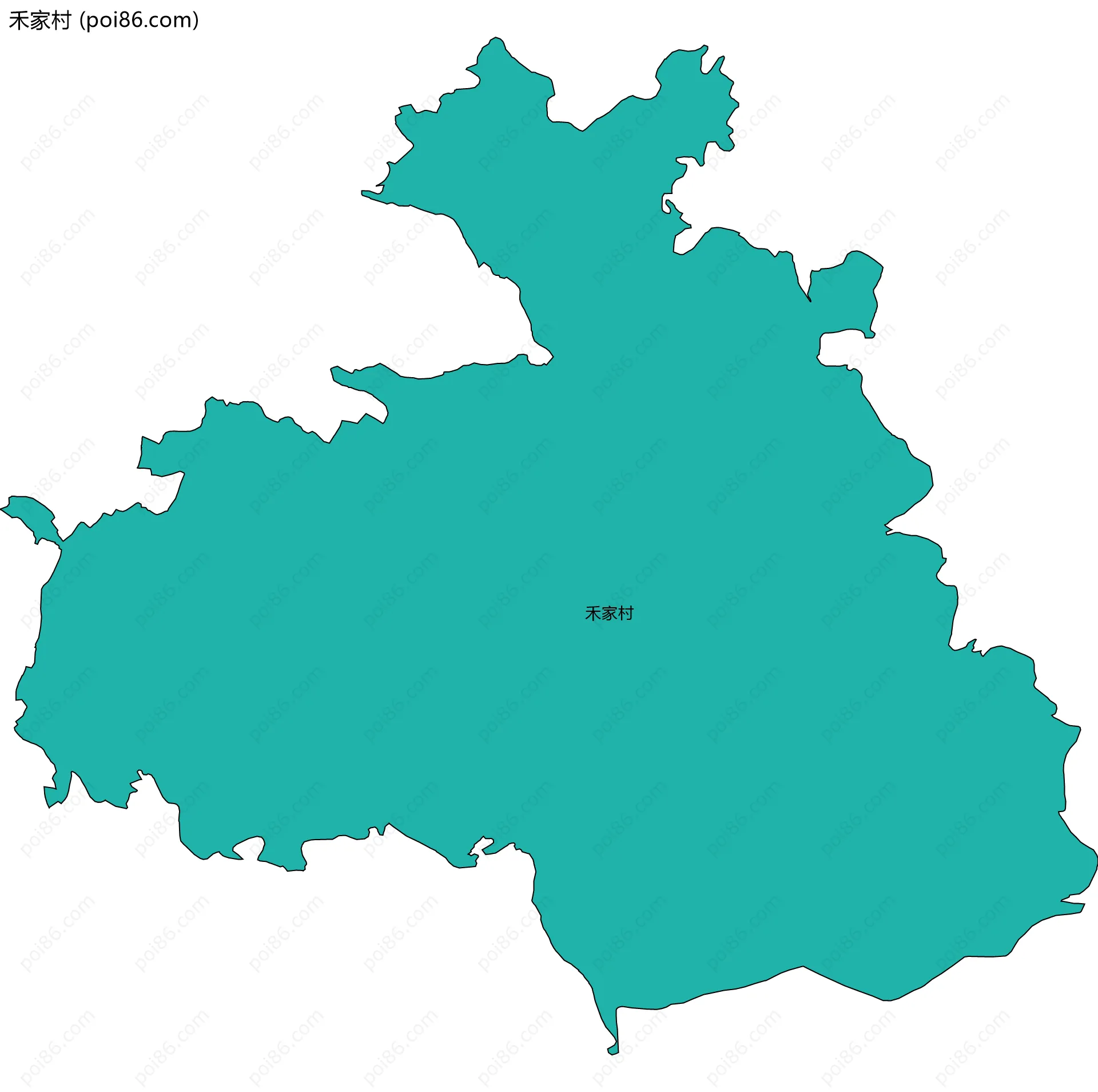 禾家村边界地图