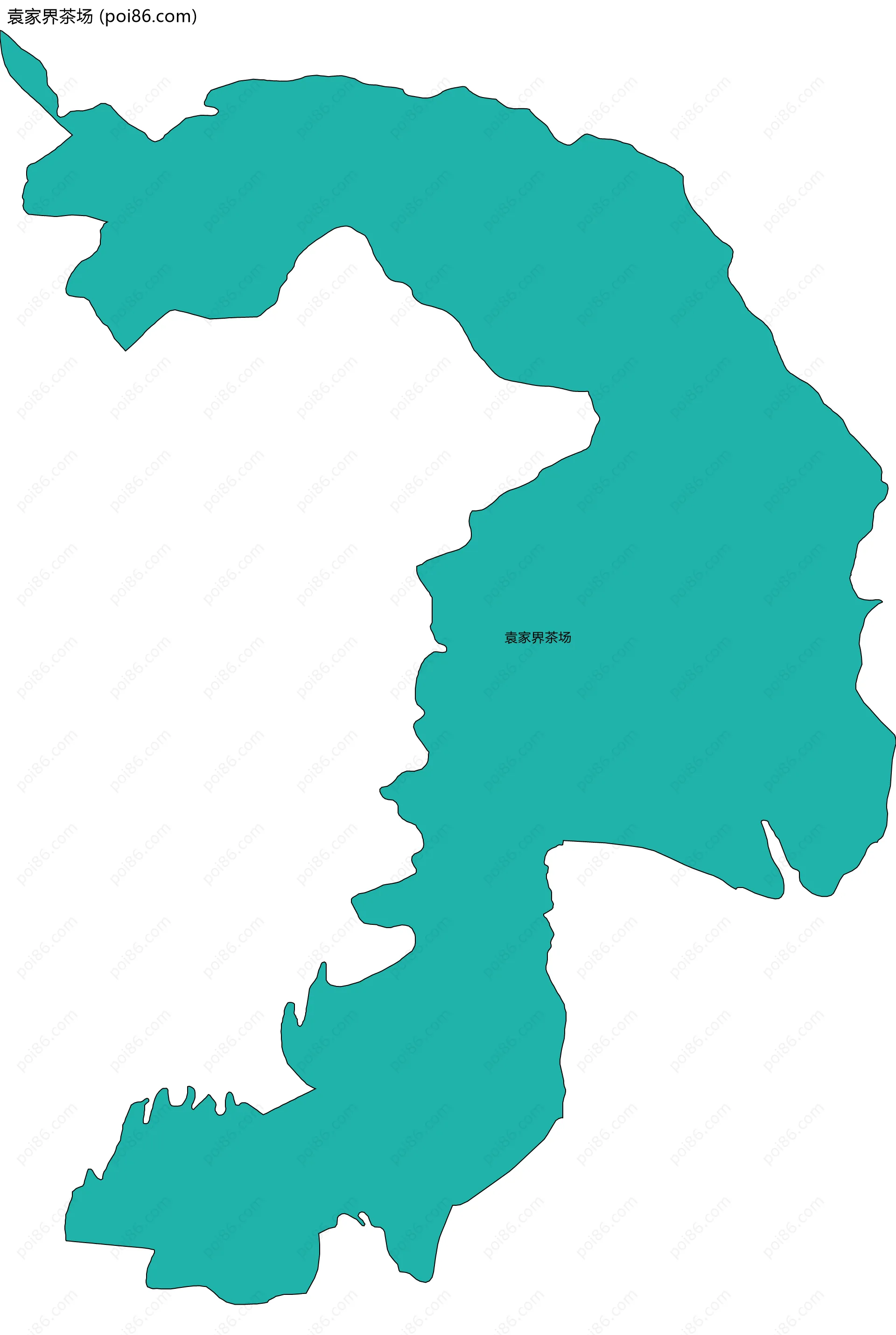 袁家界茶场边界地图