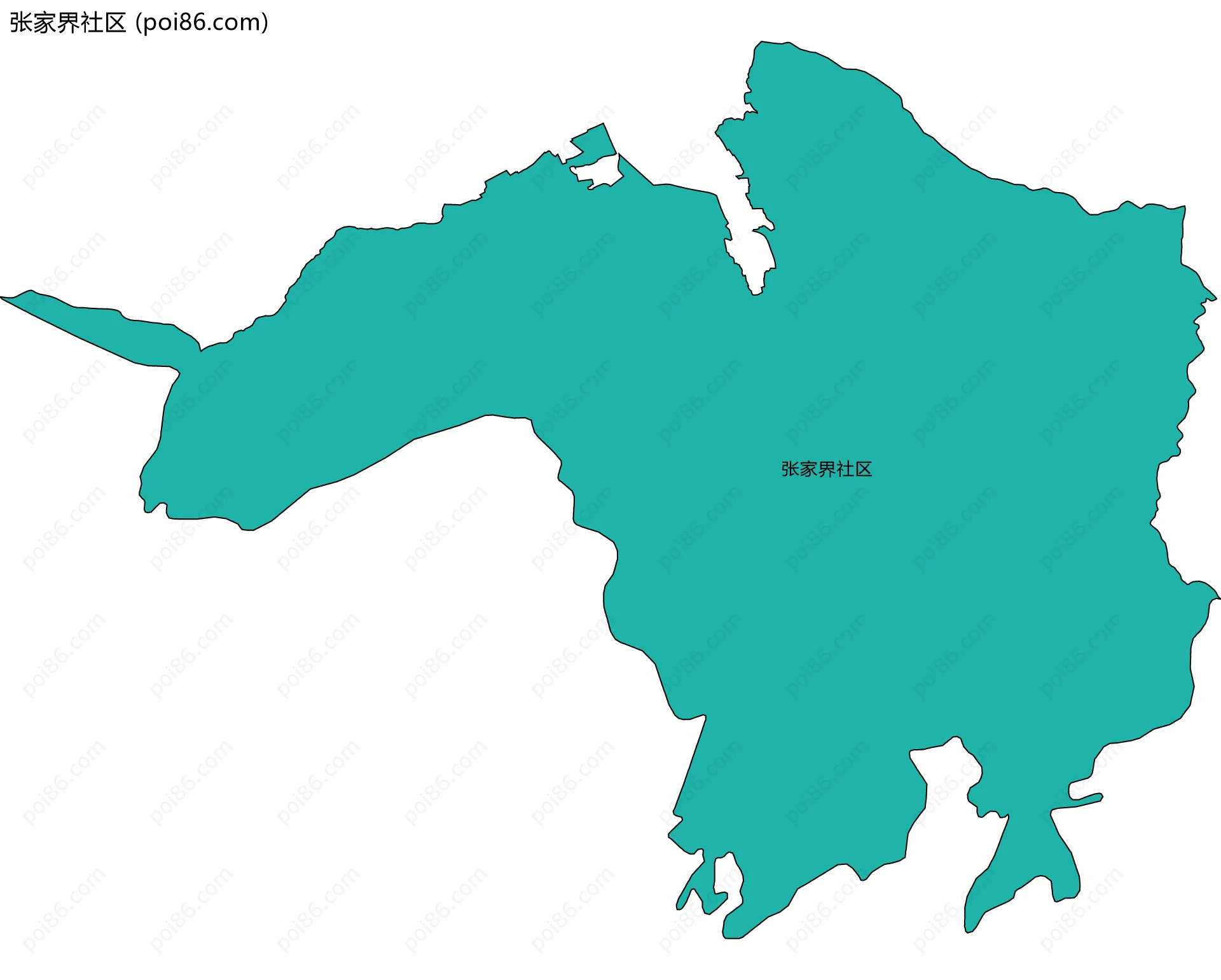 张家界社区边界地图