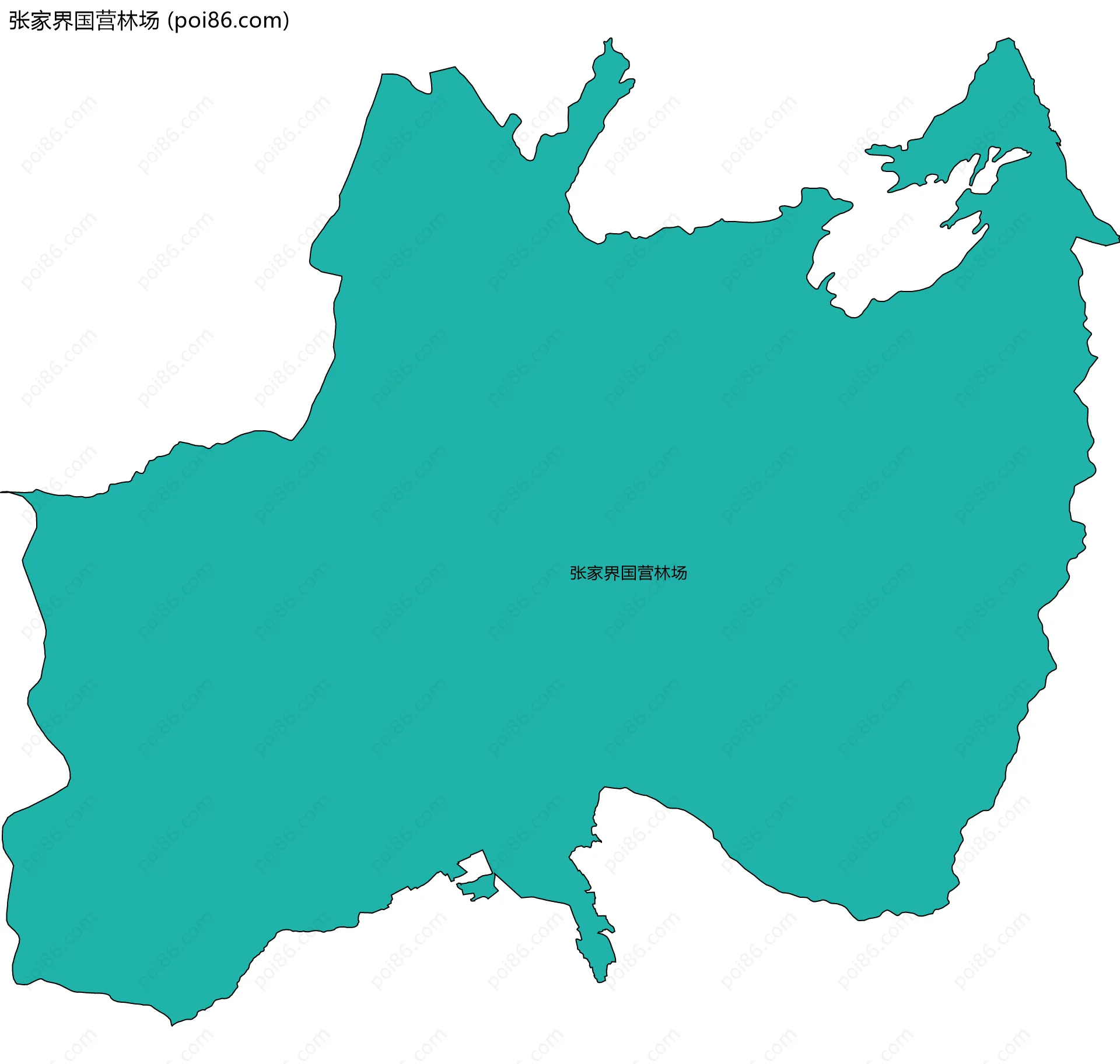 张家界国营林场边界地图
