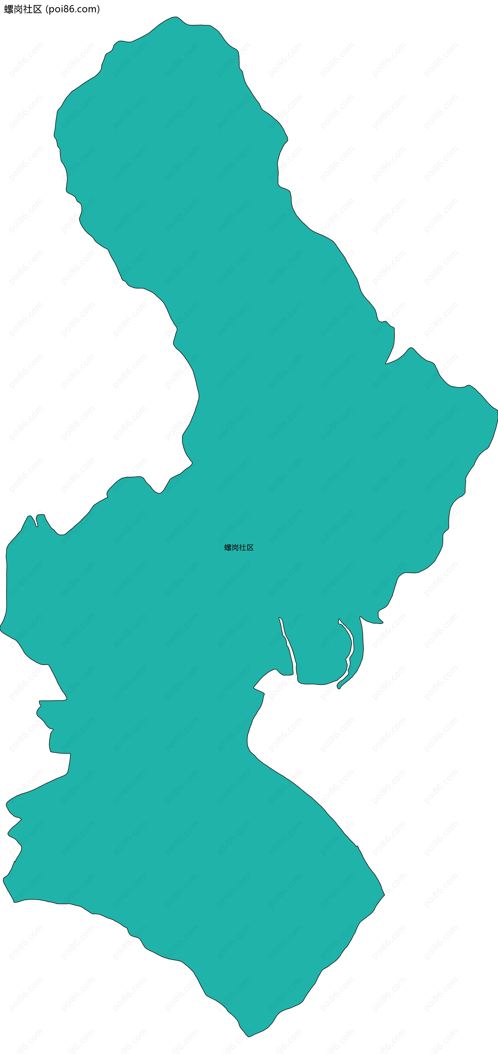 螺岗社区边界地图