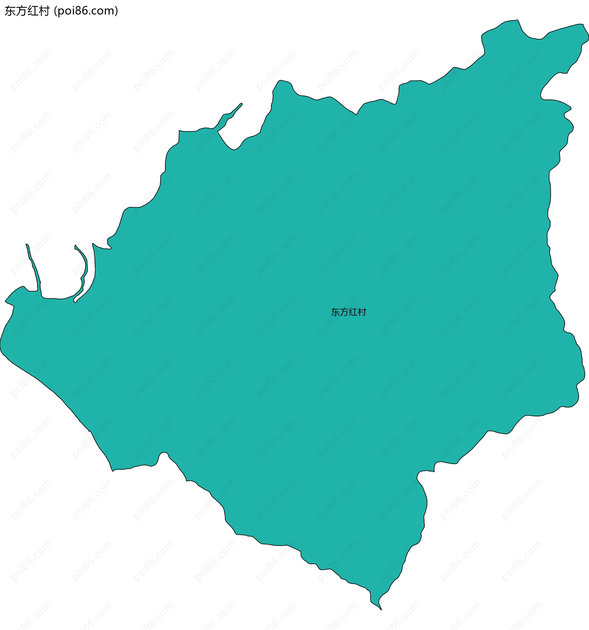 东方红村边界地图