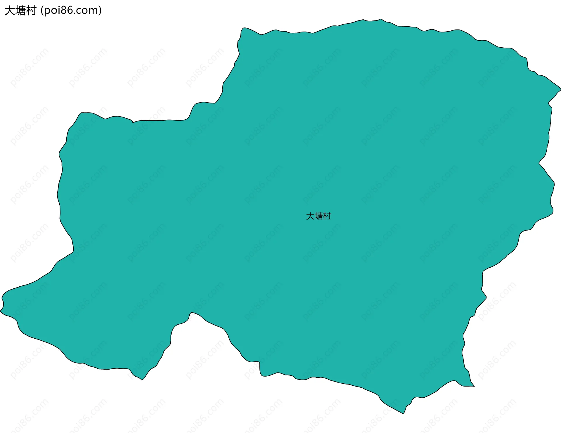 大塘村边界地图