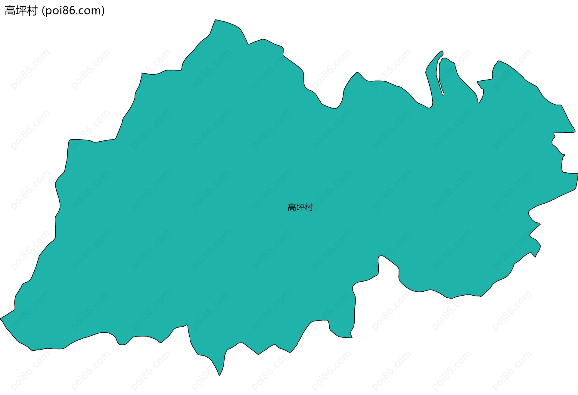 高坪村边界地图