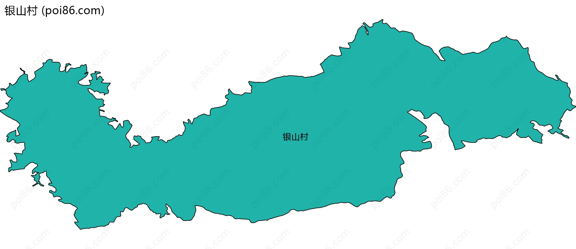 银山村边界地图