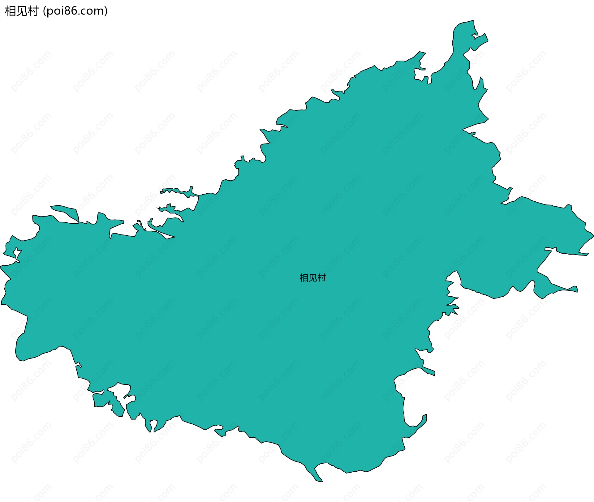 相见村边界地图
