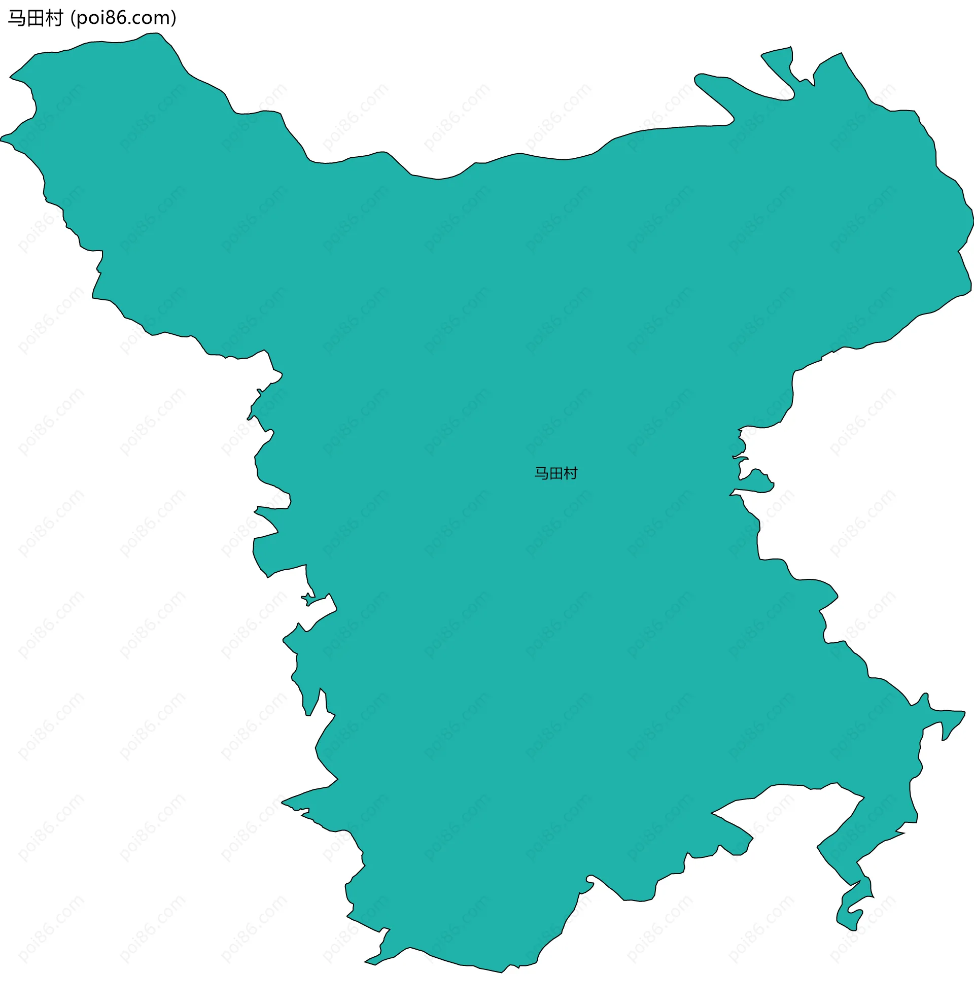 马田村边界地图