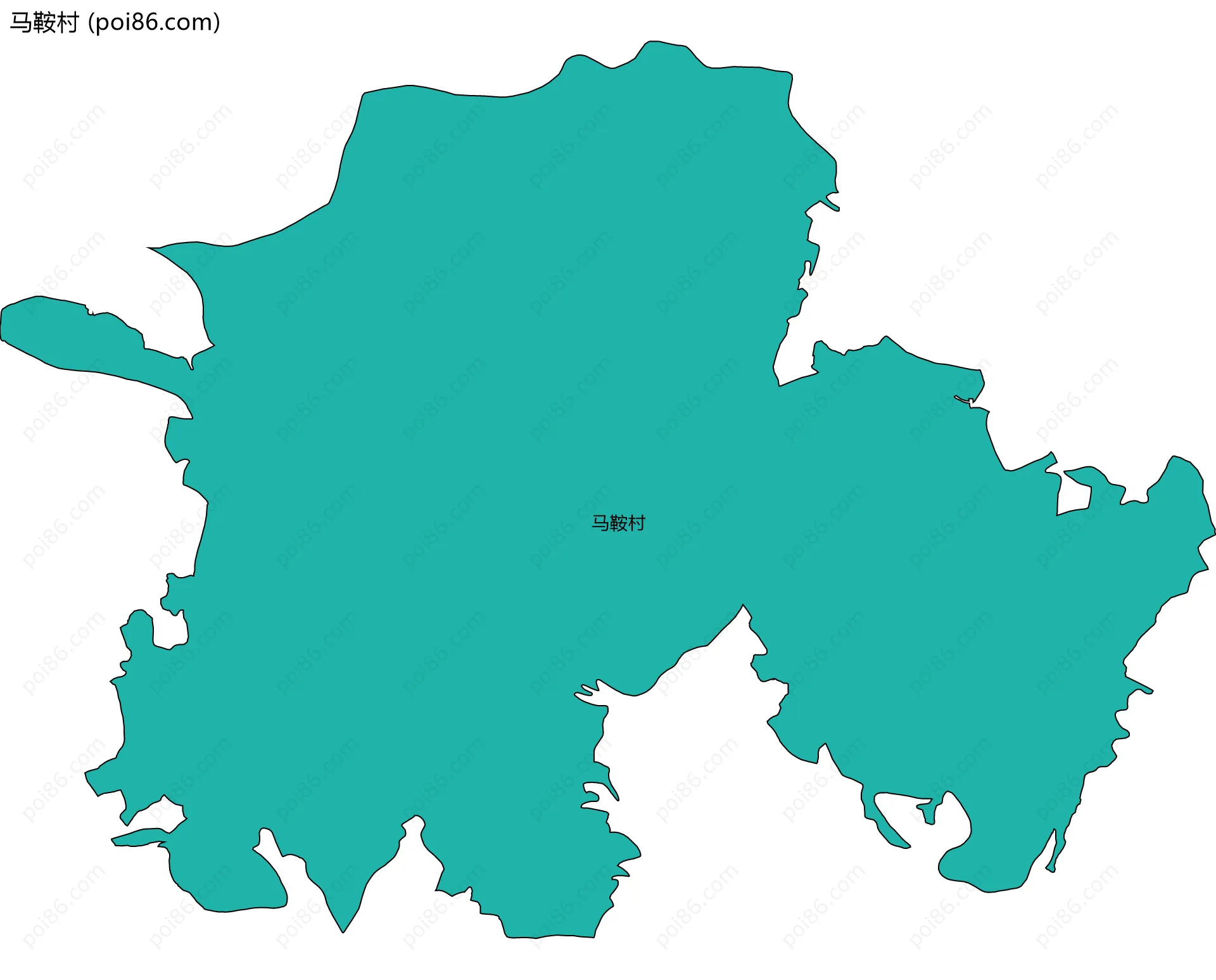 马鞍村边界地图