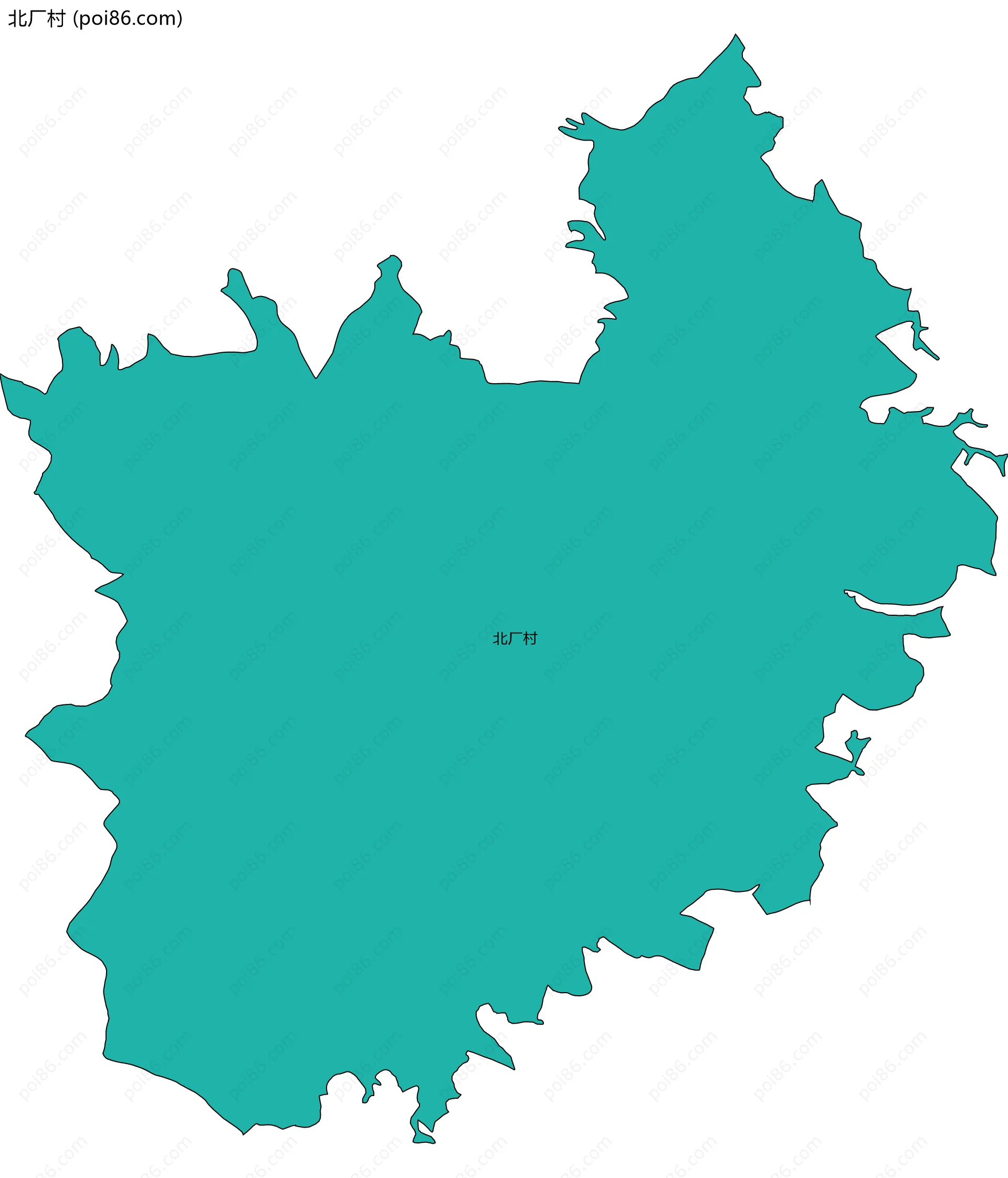 北厂村边界地图