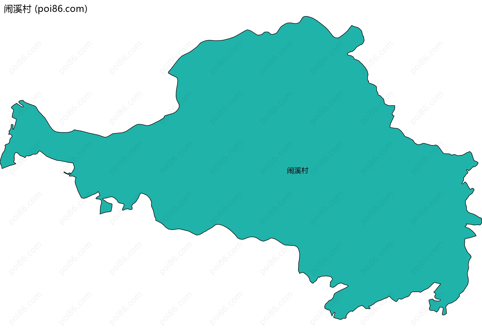 闹溪村边界地图