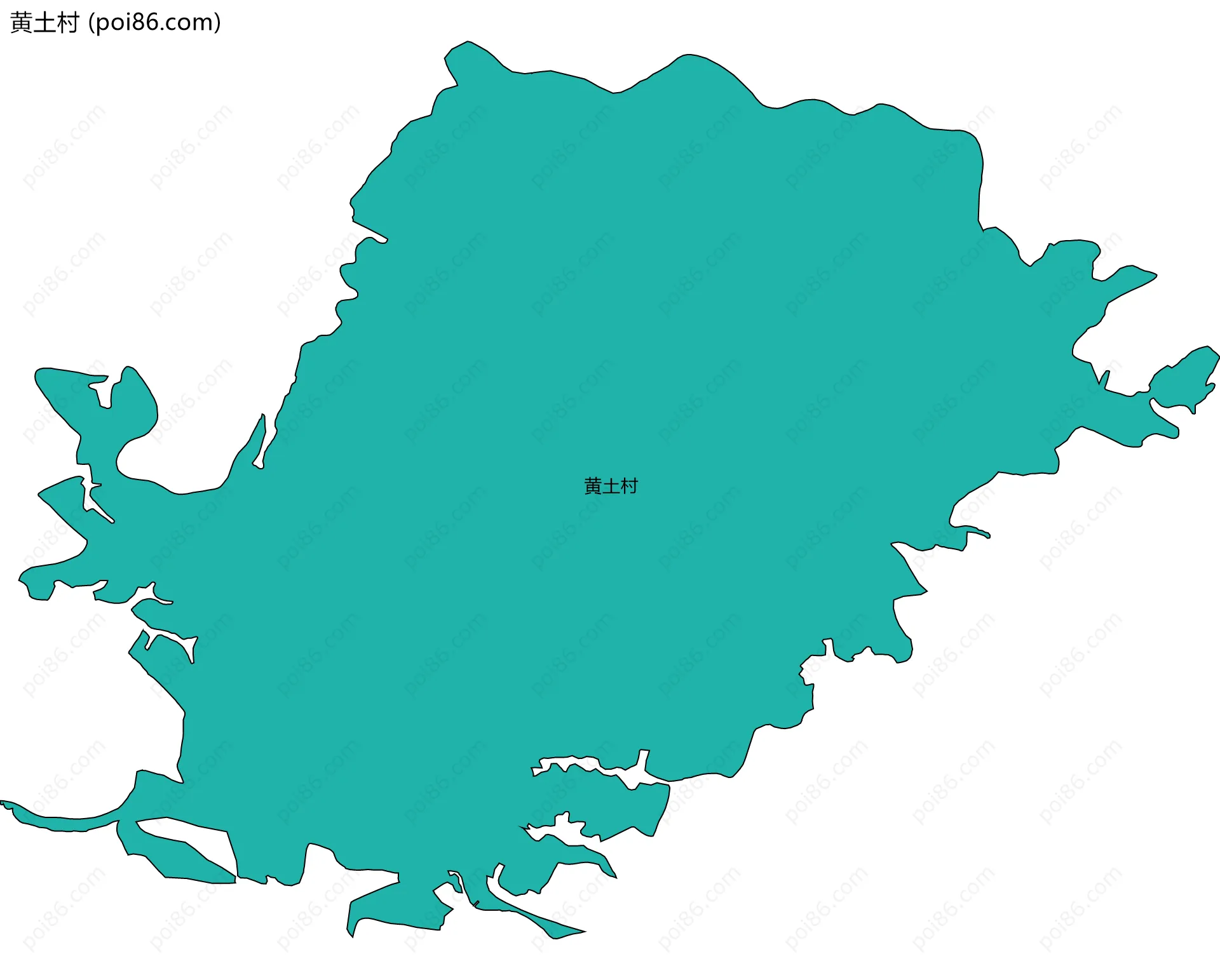 黄土村边界地图