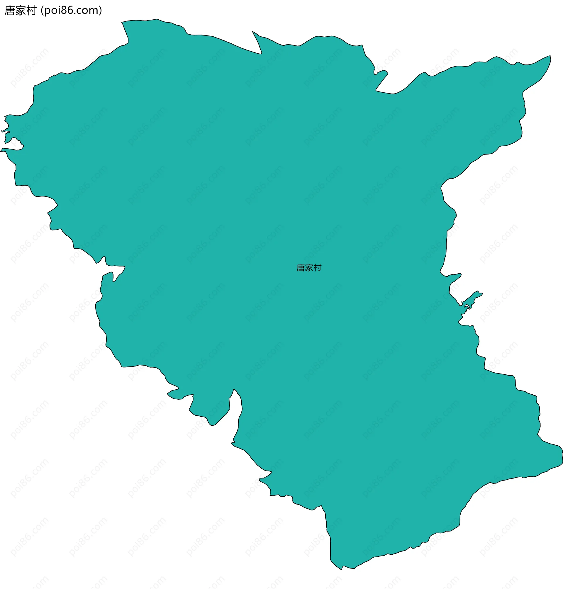 唐家村边界地图