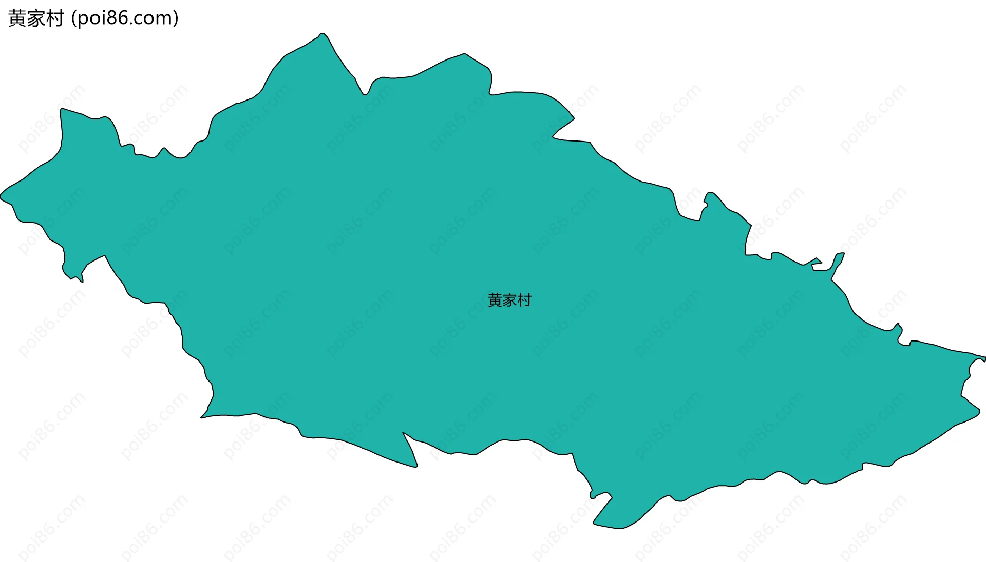 黄家村边界地图