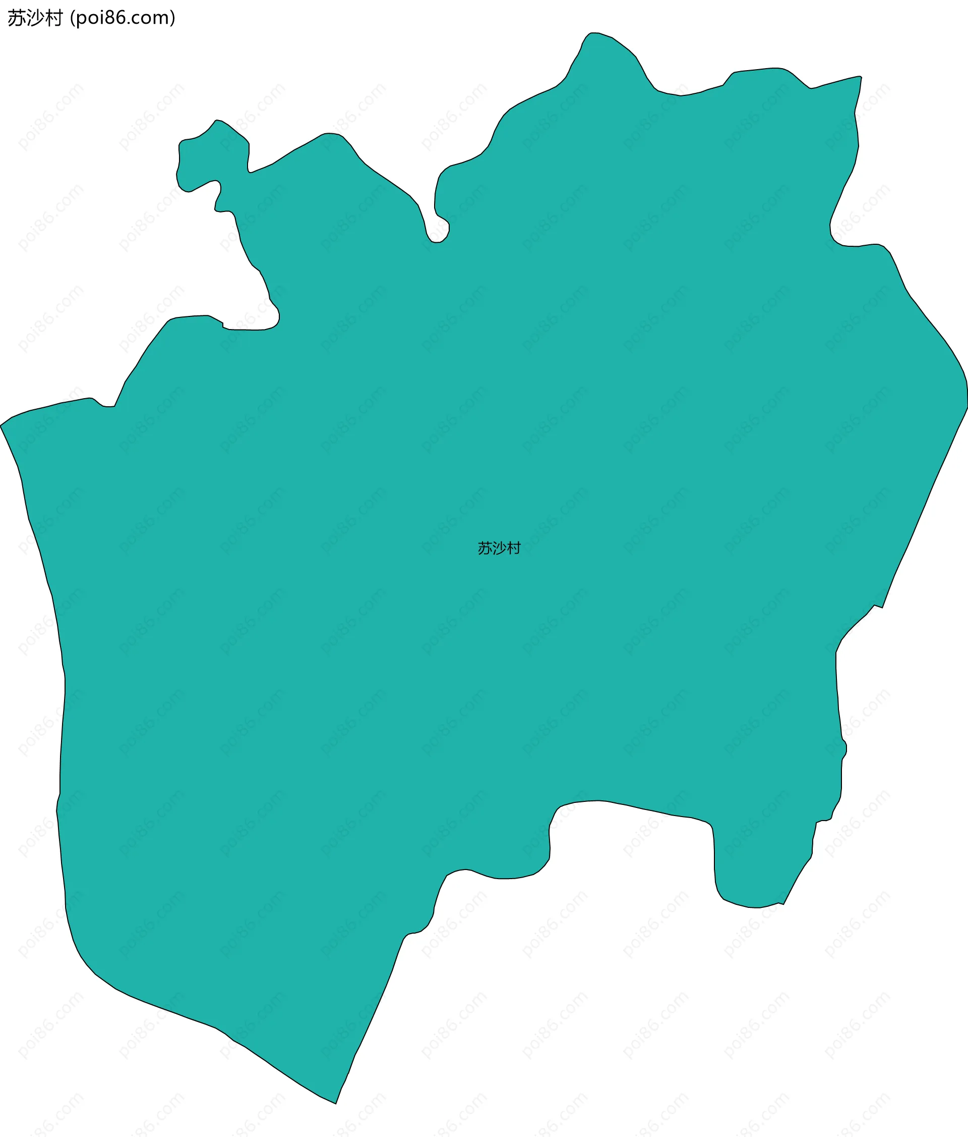 苏沙村边界地图