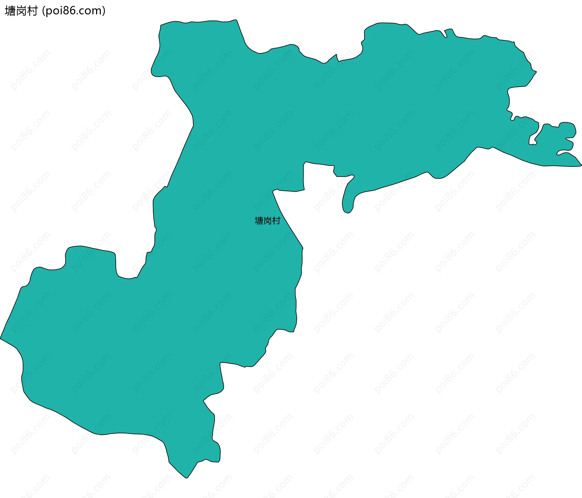 塘岗村边界地图