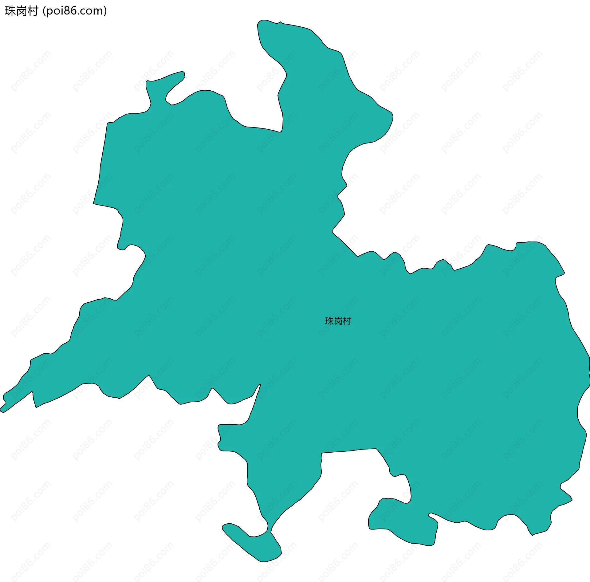 珠岗村边界地图