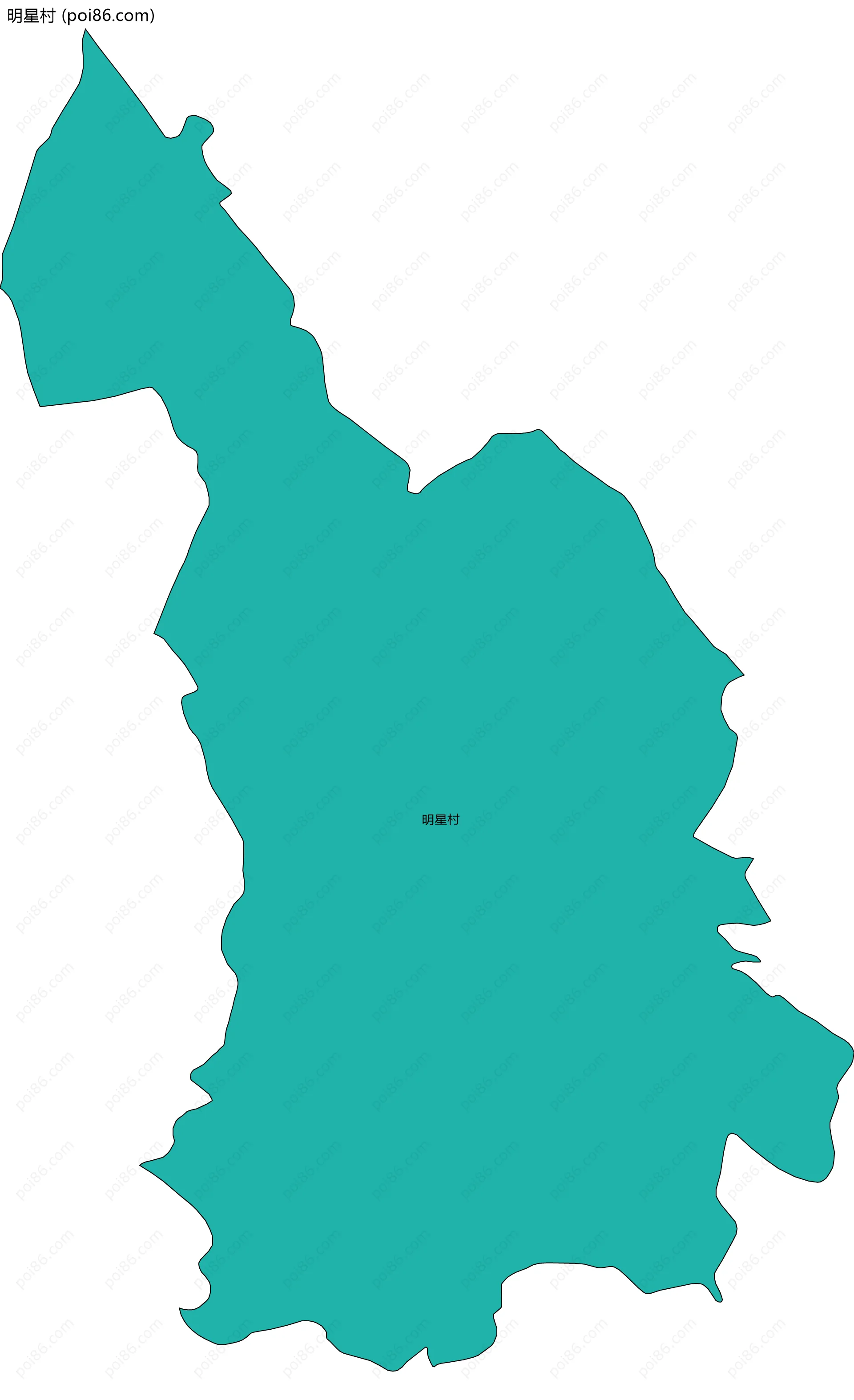 明星村边界地图