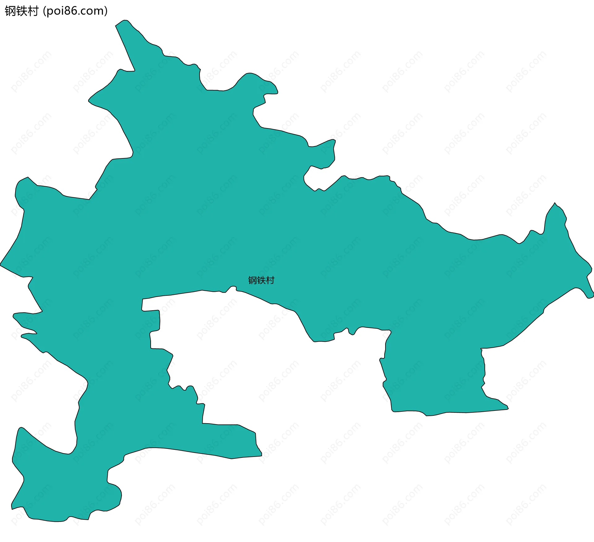 钢铁村边界地图