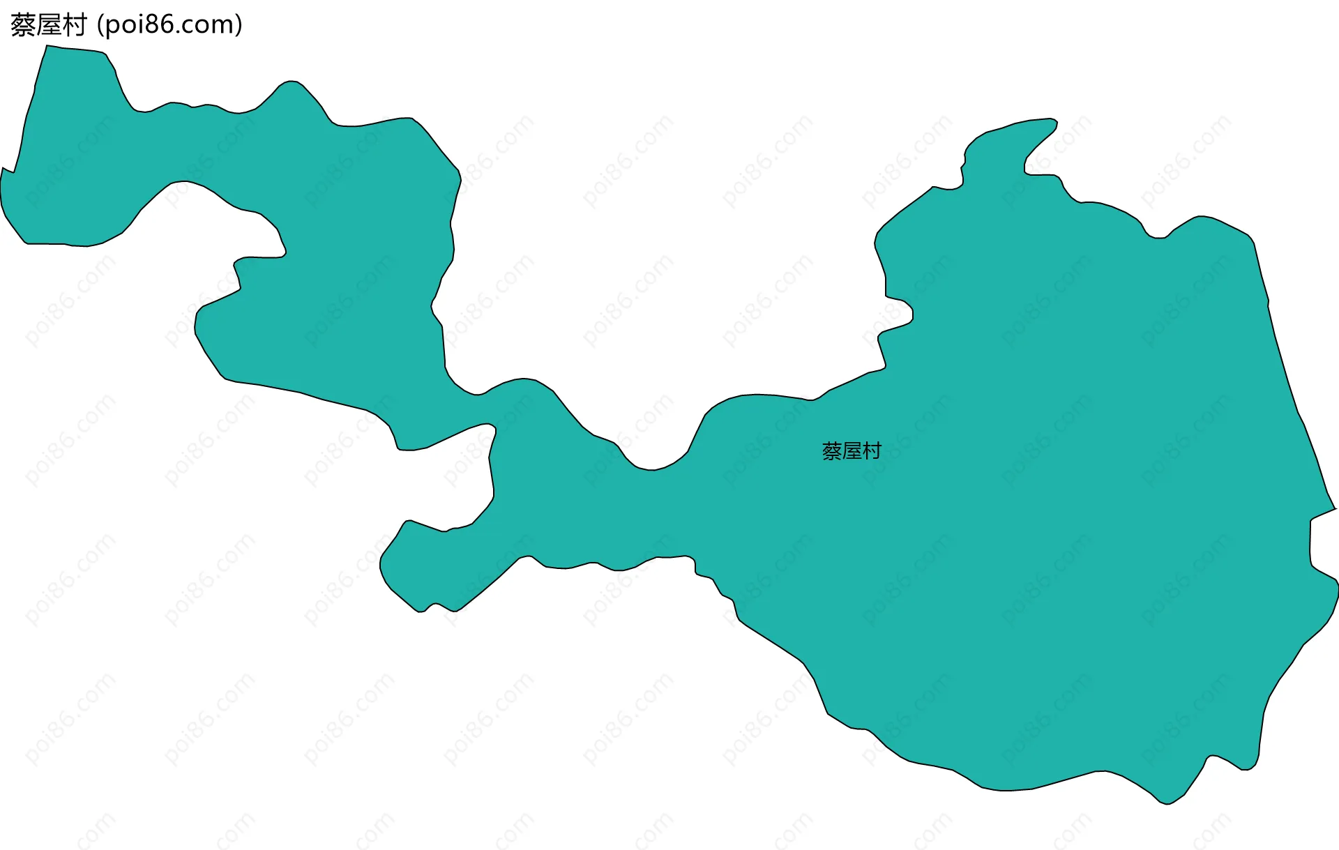 蔡屋村边界地图