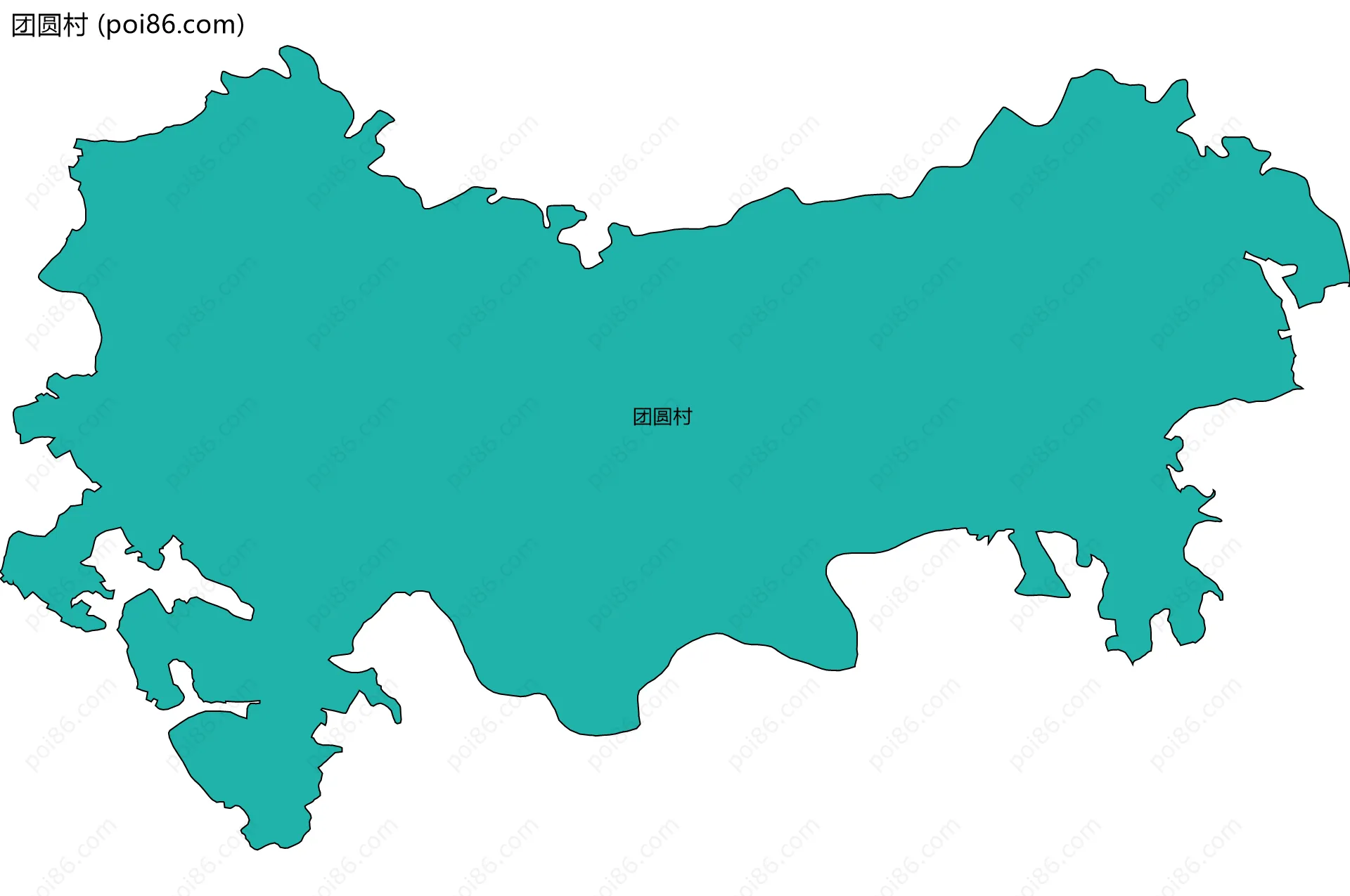 团圆村边界地图