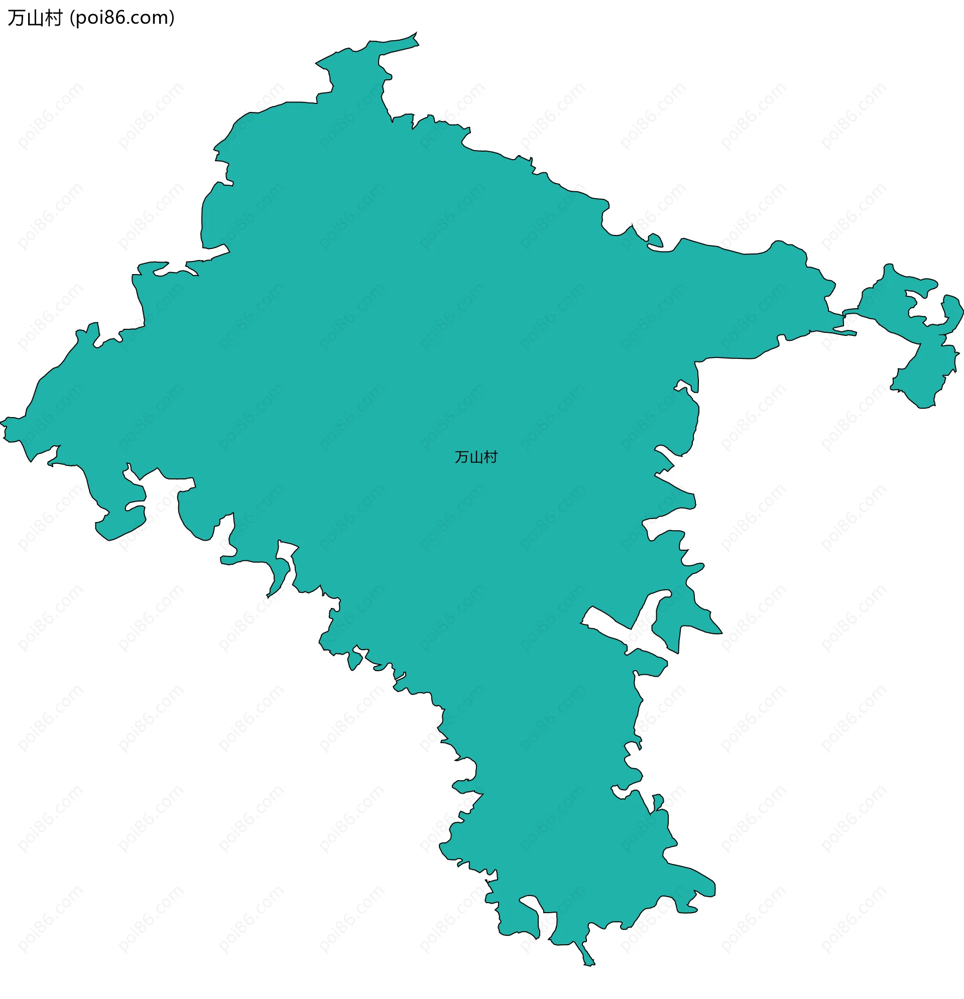 万山村边界地图