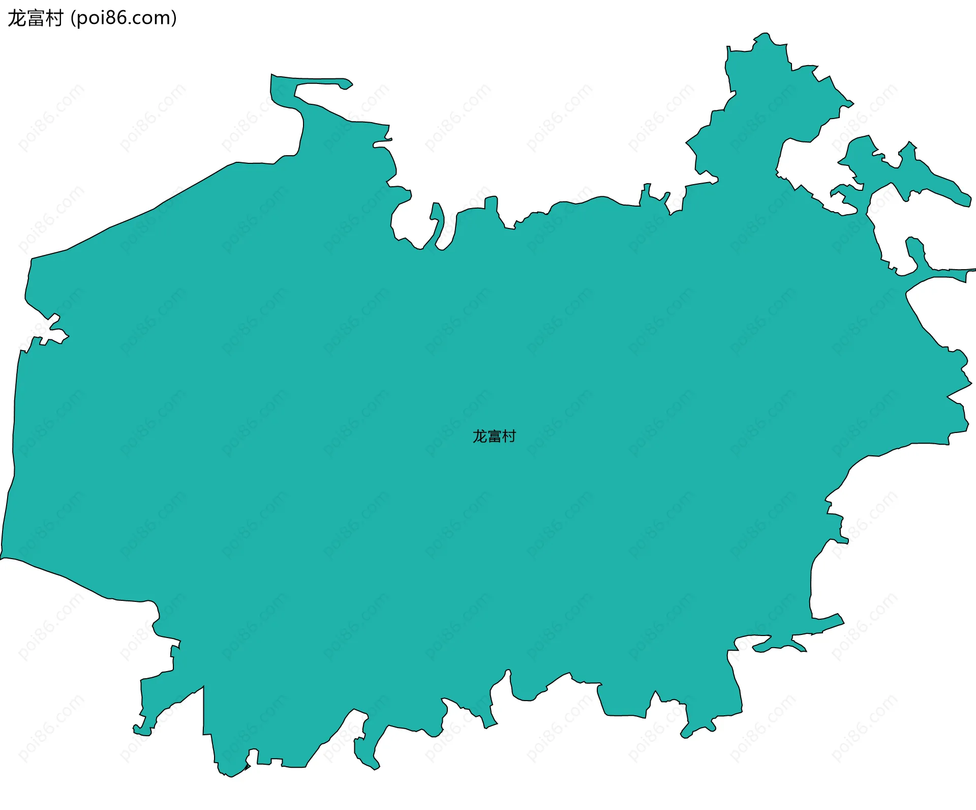 龙富村边界地图