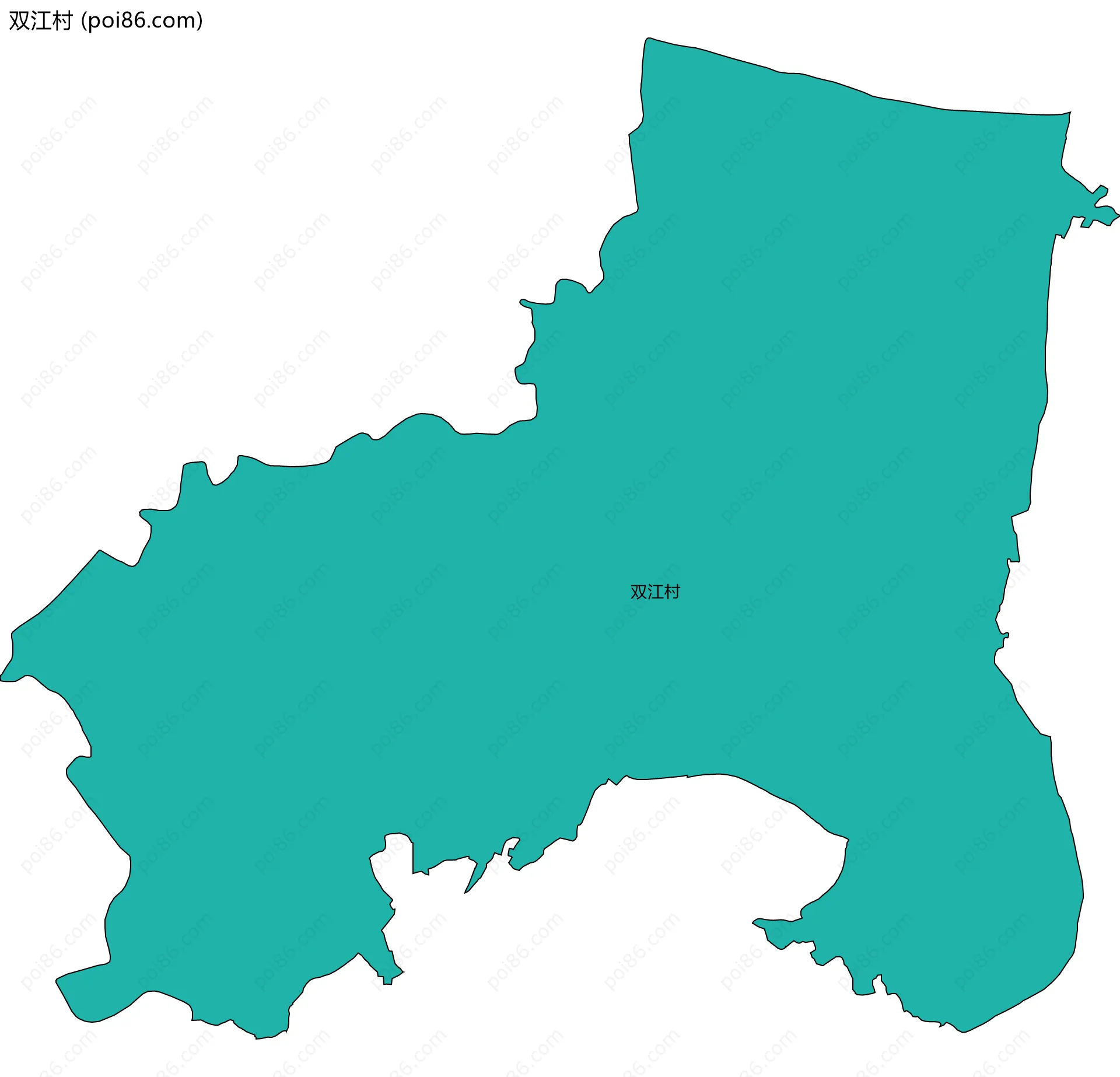 双江村边界地图