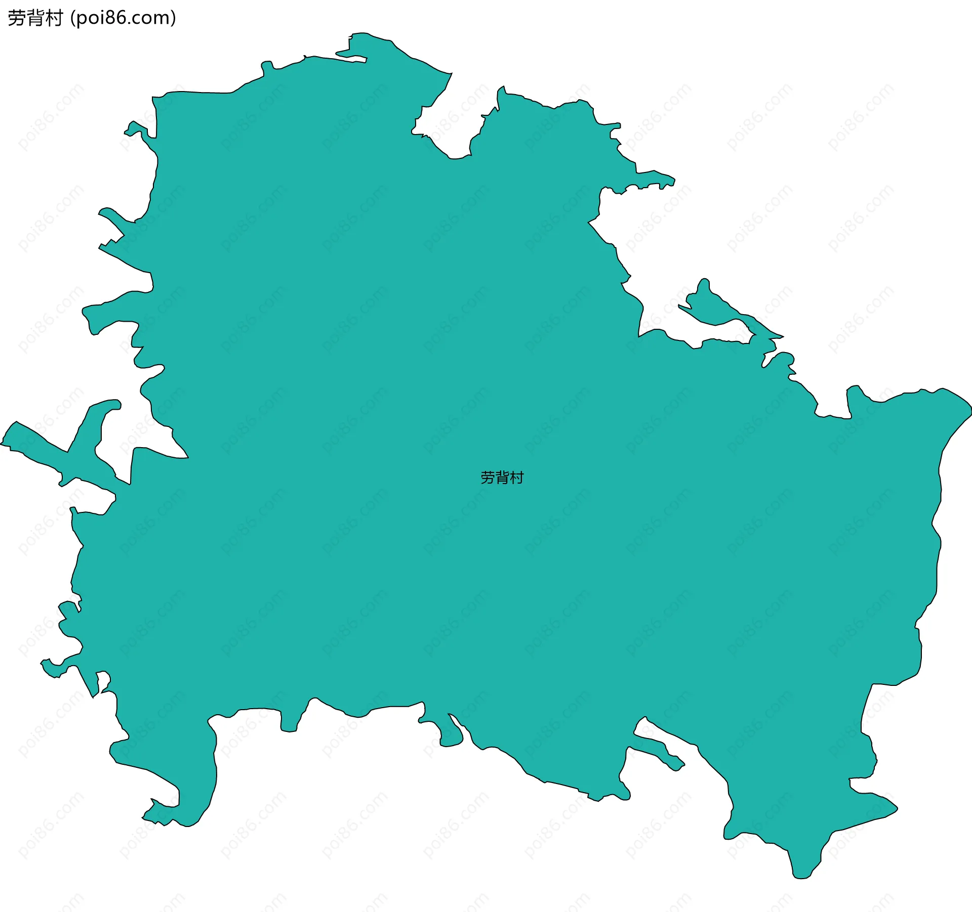 劳背村边界地图