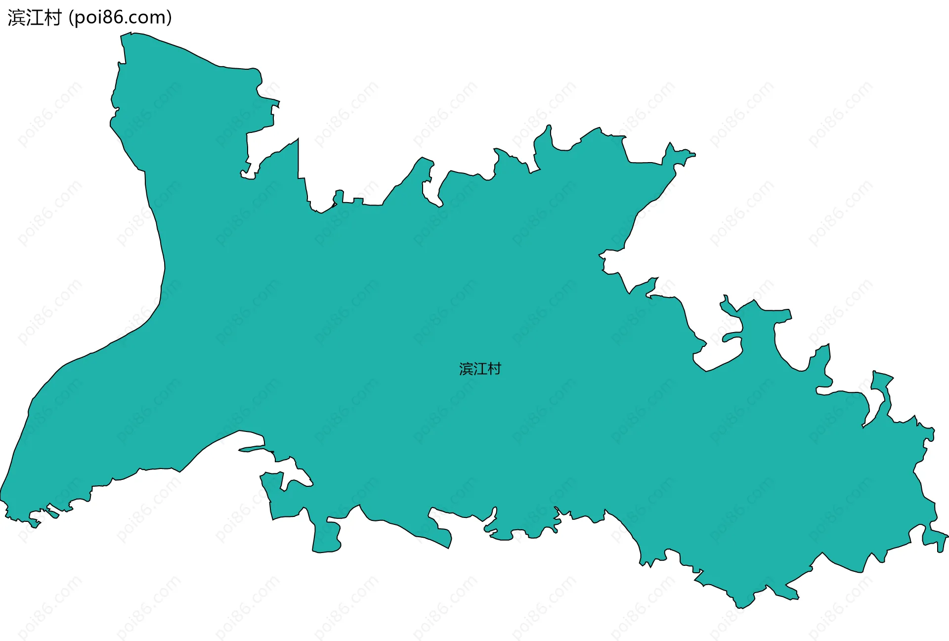 滨江村边界地图