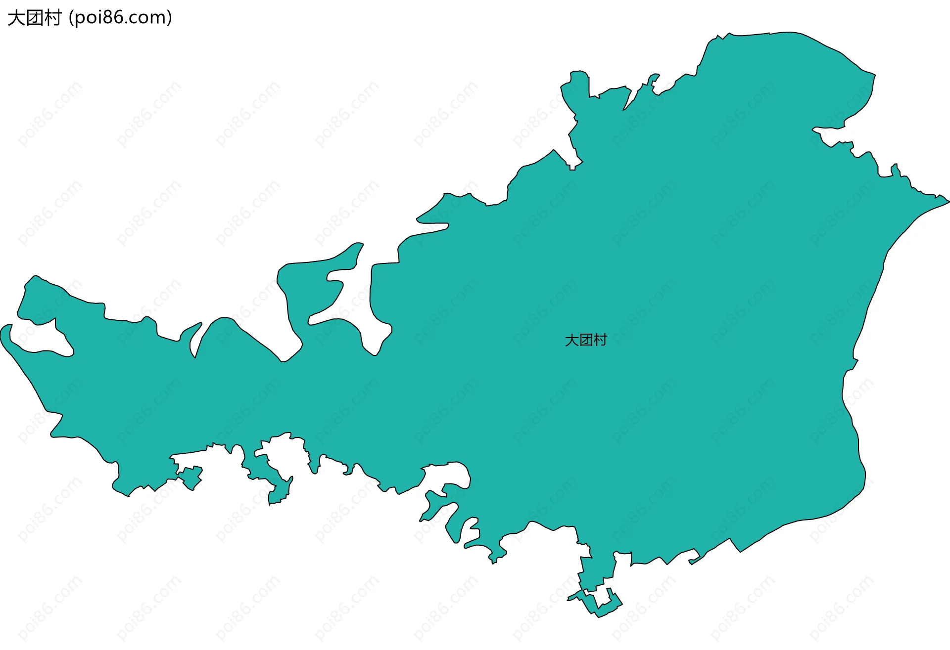 大团村边界地图