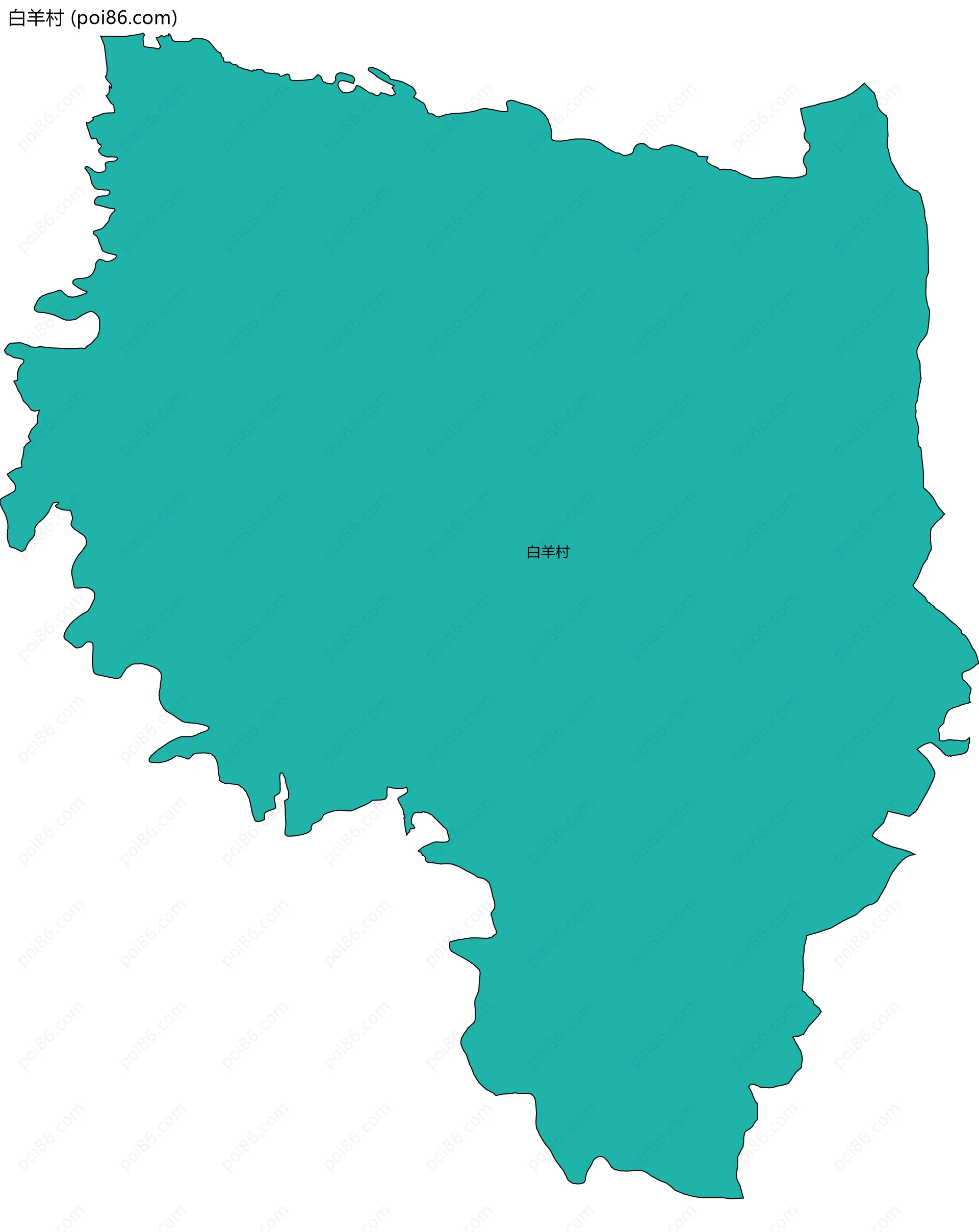 白羊村边界地图