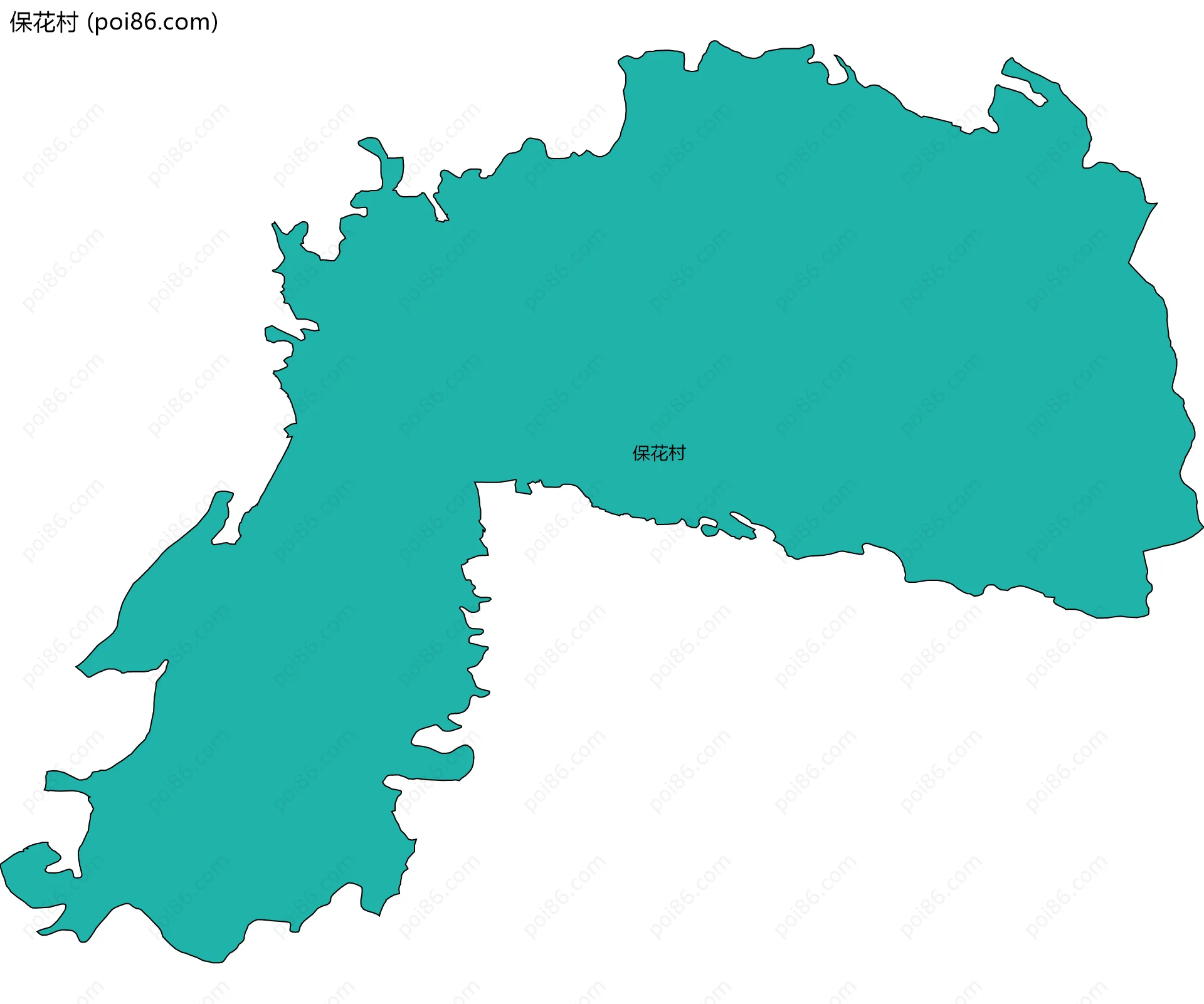保花村边界地图